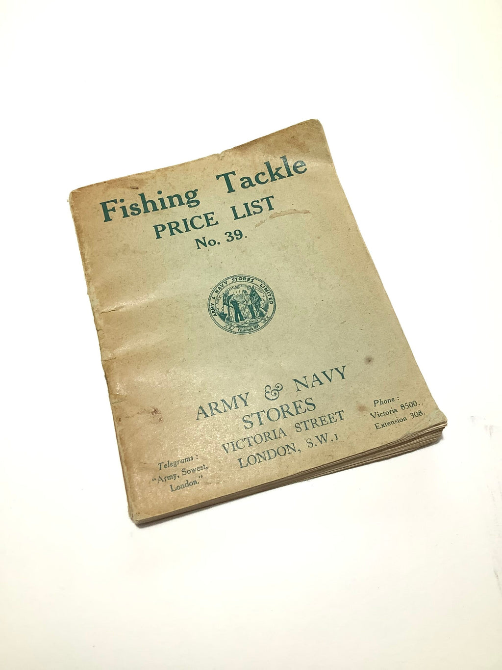 Antique ARMY NAVY Fishing Tackle Guide with price list