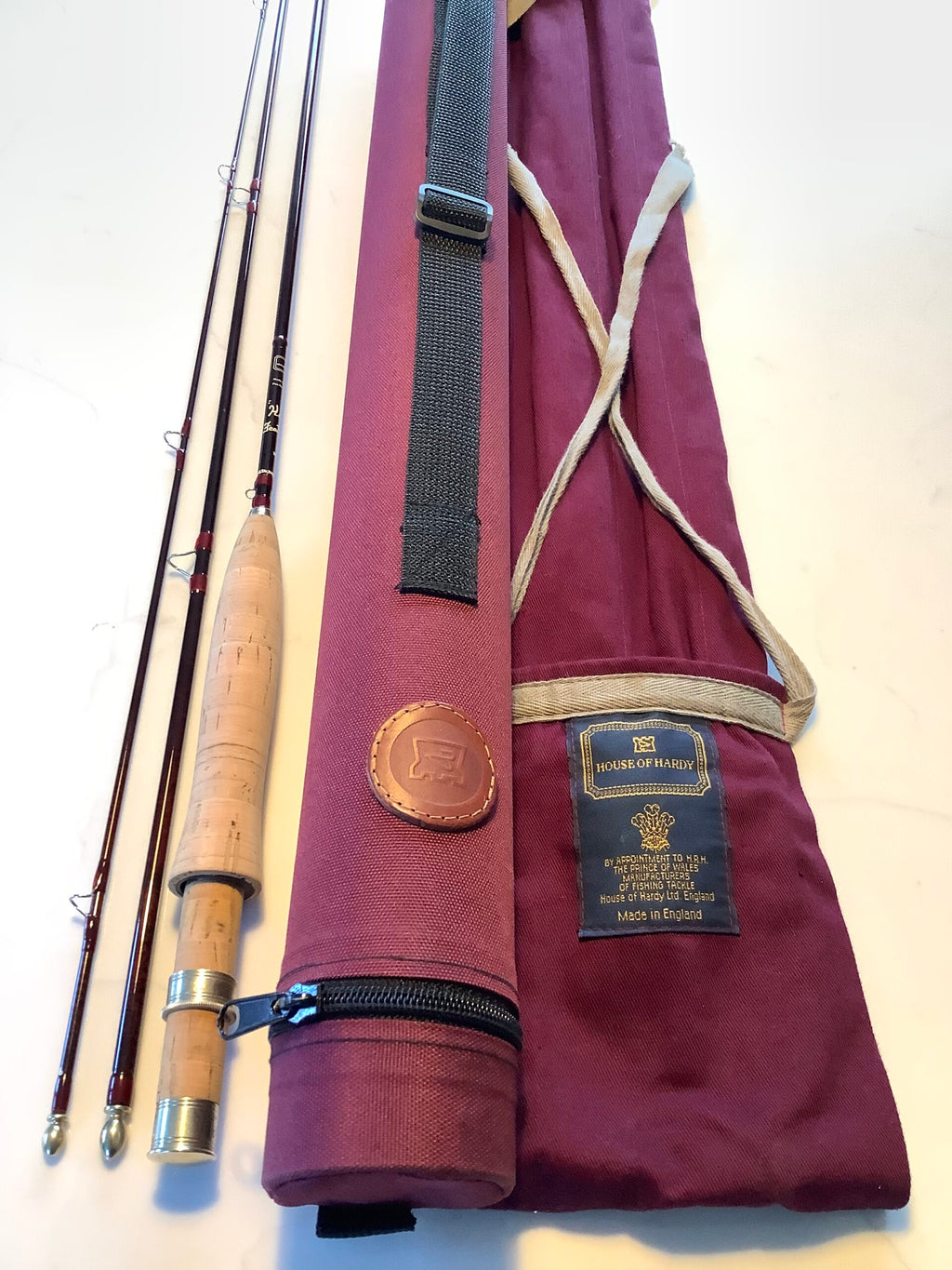 Scarce Hardy Bros “ FEATHERLITE” 8ft three piece Fly Rod