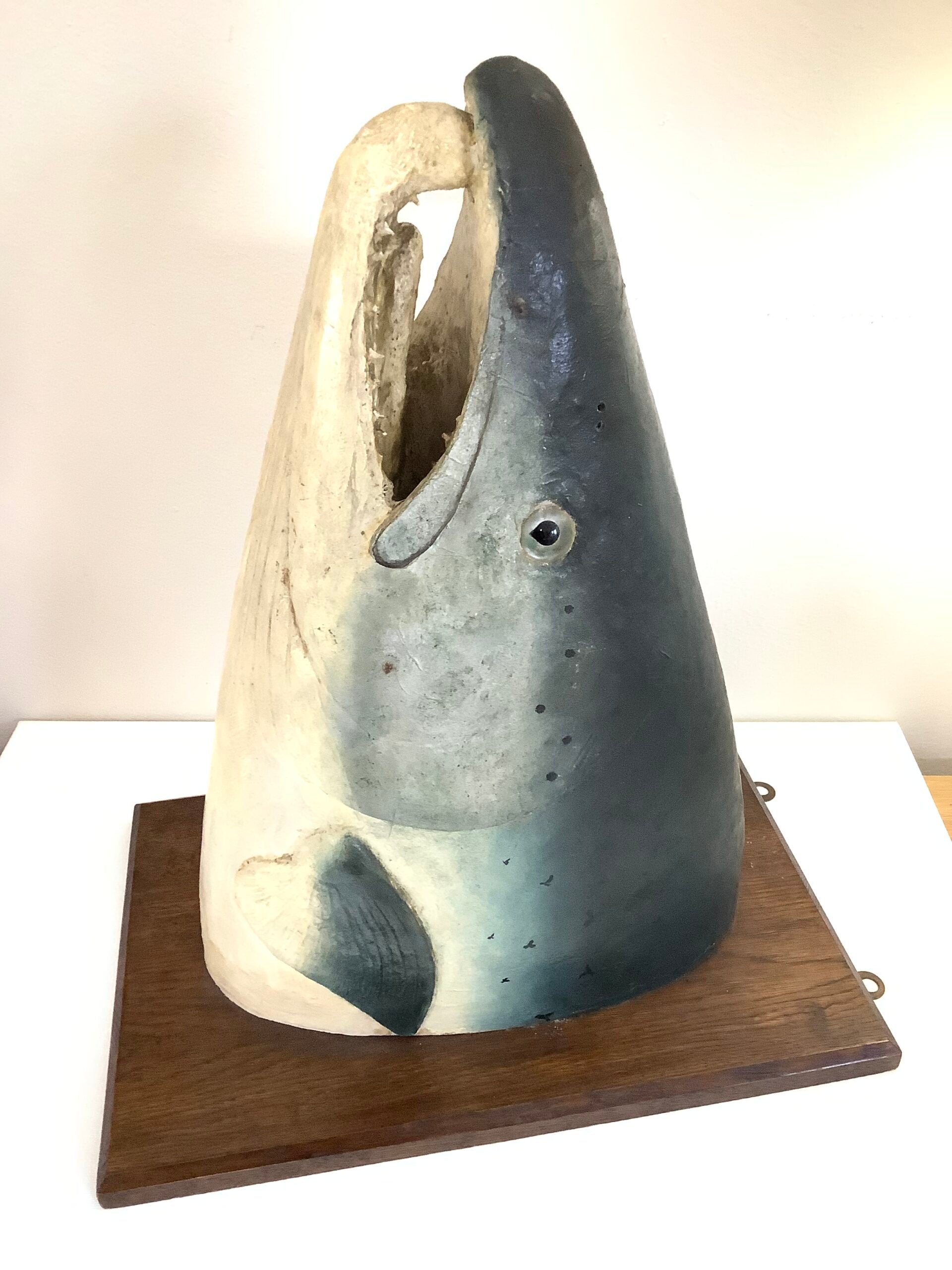 Antique Large Atlantic Salmon Head Wall Mount By A.J PONCHAUD TAXIDERMIST