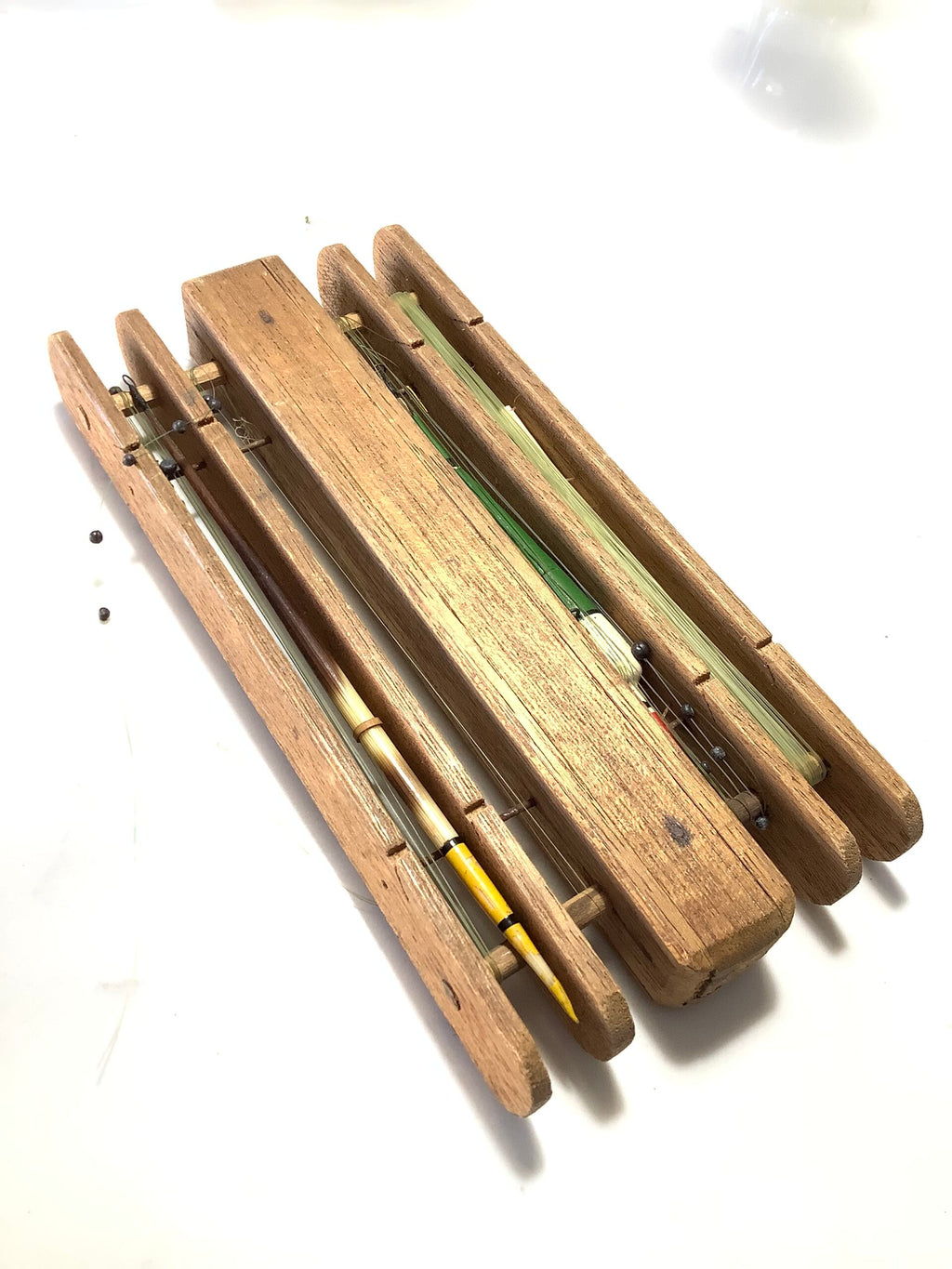 Antique scarce Double compartment large line winder