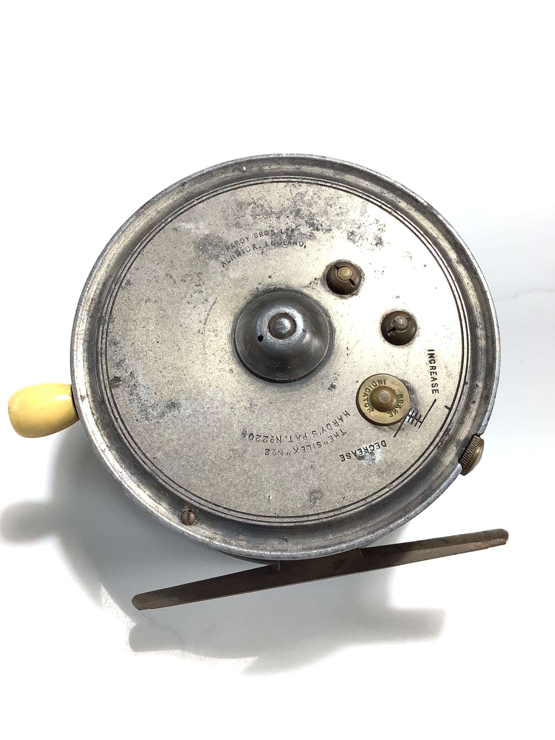 Antique RARE EXTRA WIDE DRUM Hardy Bros SILEX No.2 Reel