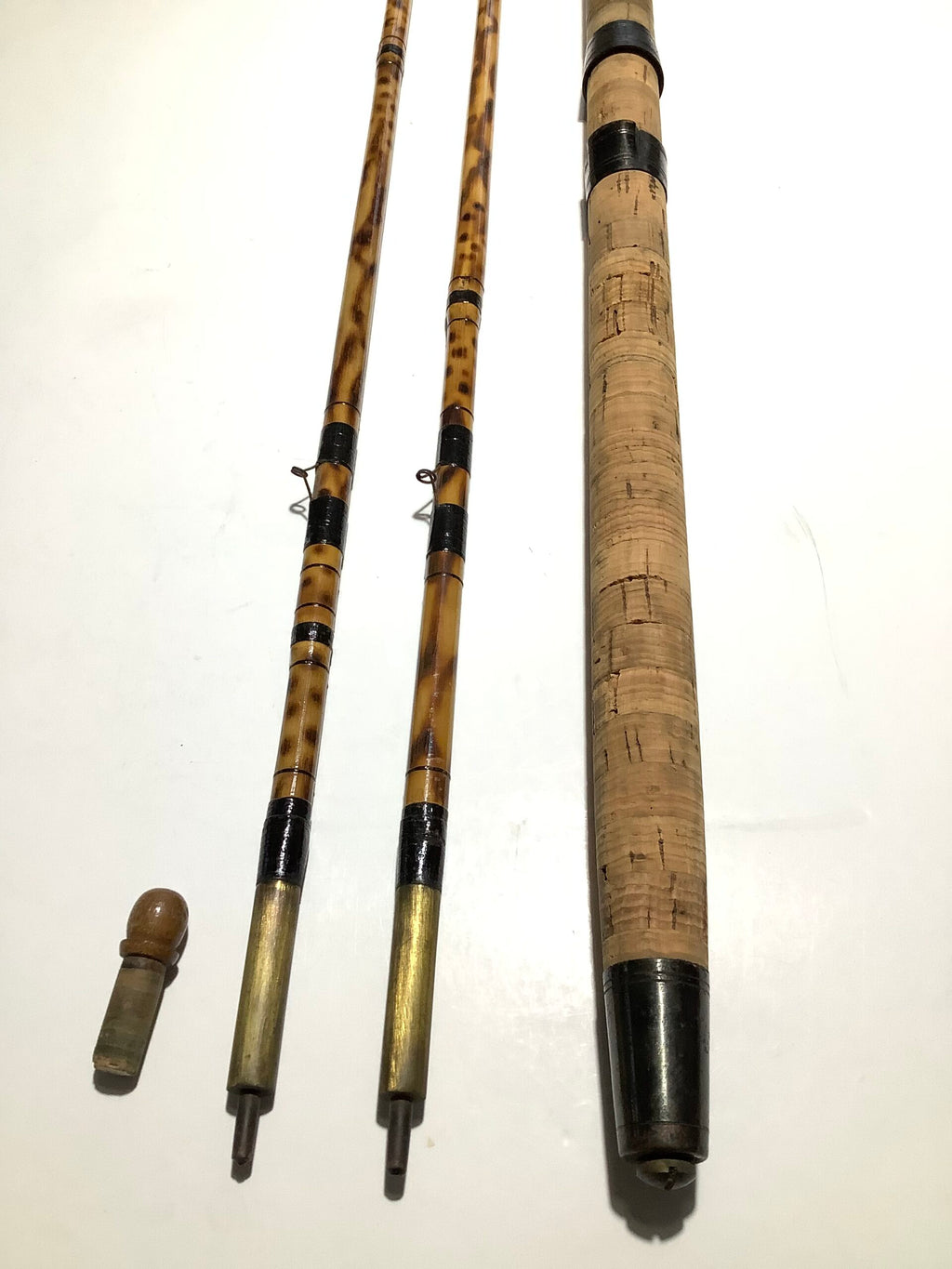 Rare HOMERS OF LONDON cane Float Rod with TWO TIPS.