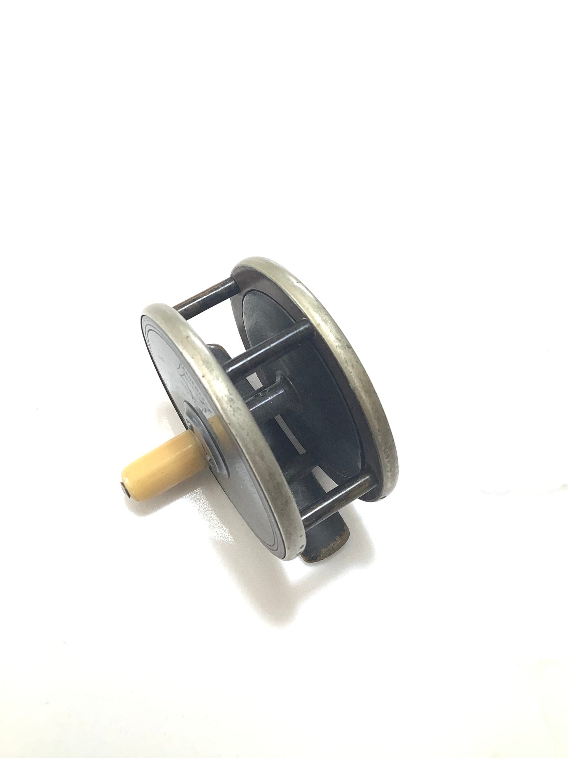 Very Rare Antique HARDY Bros Brass Ebonite with Nickel silver rim 2 1/2” Fly Reel