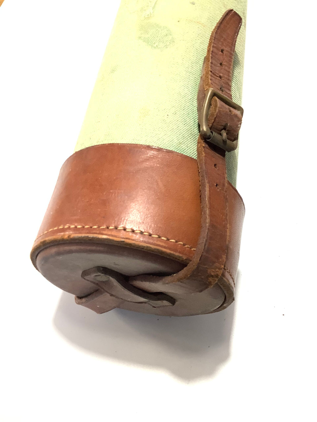 Antique Canvas Leather Capped Rod Carrier