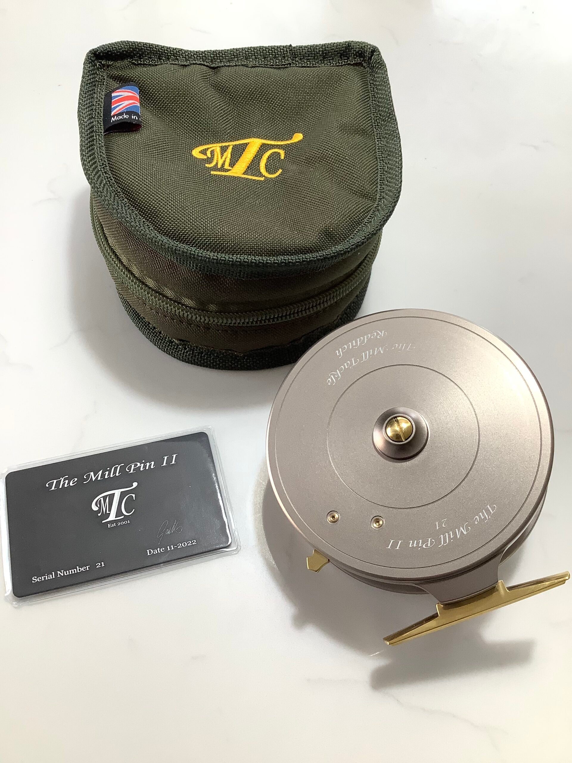 New unused GARRY MILLS “ 21 year Anniversary Limited Edition Centrepin