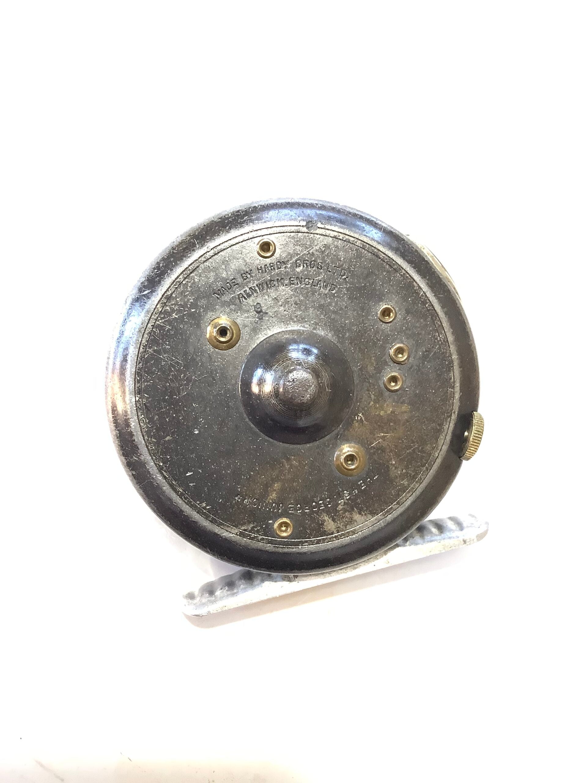 Rare Antique Hardy Bros St. George Junior Fly Reel with Block Leather Case