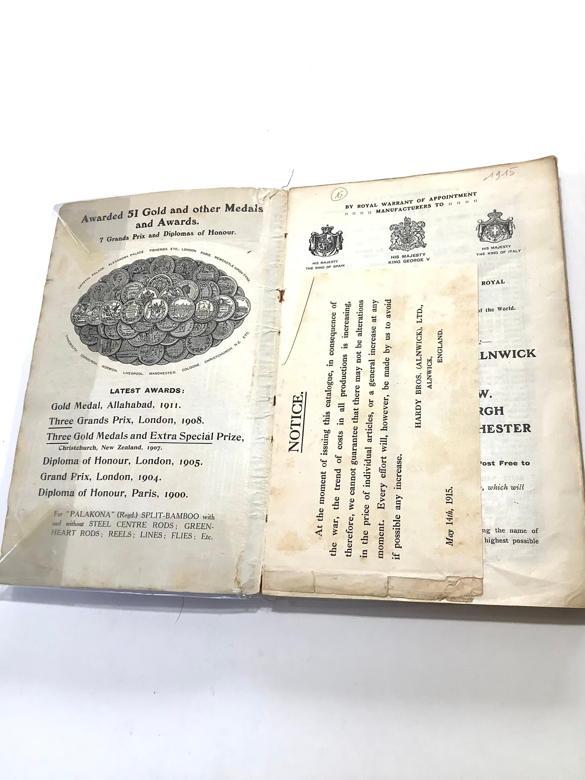 Antique HARDY BROS ANGLERS GUIDE 1915 Rare