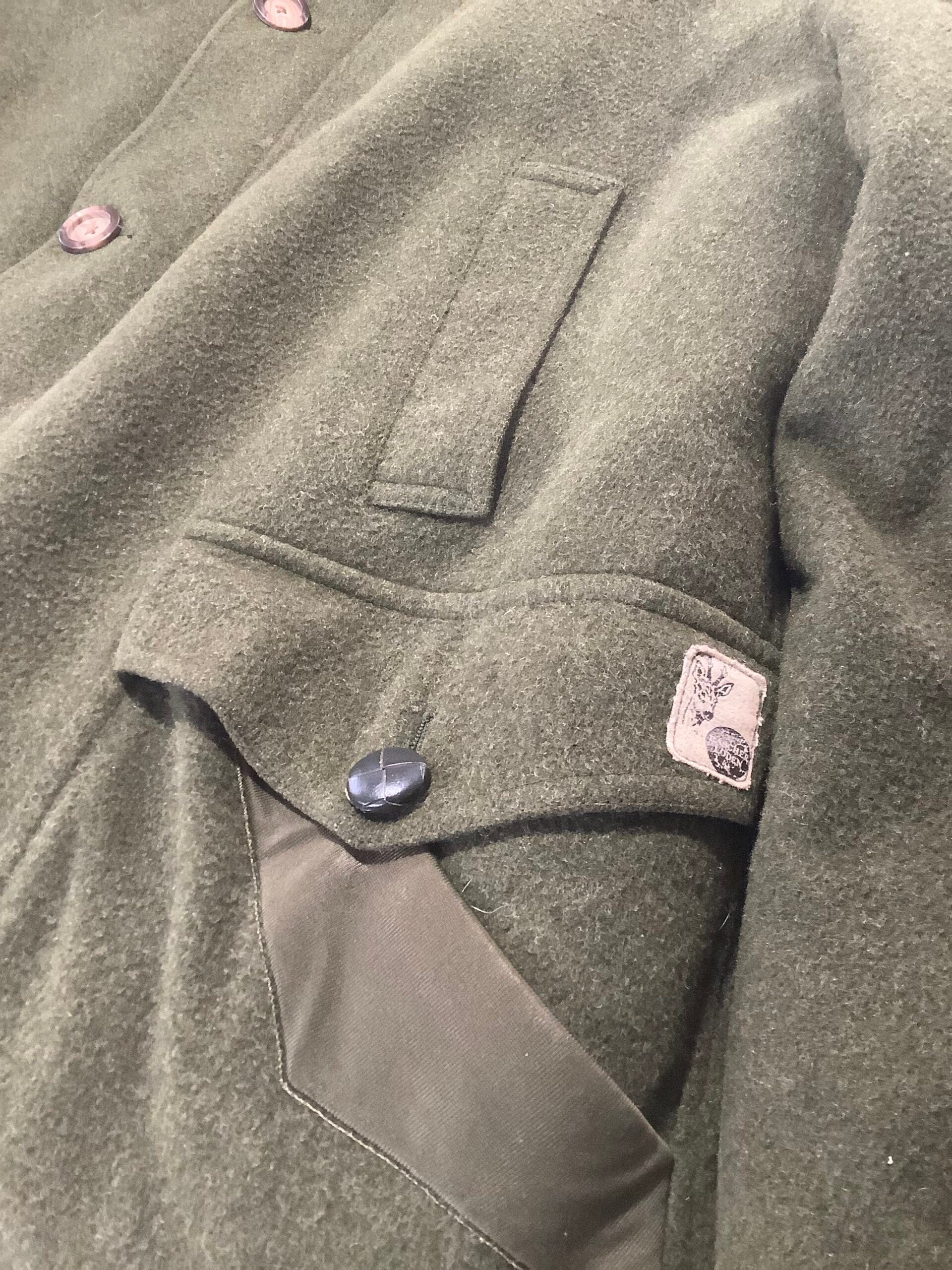 ORIGINAL AUSTRIAN RASCHEN LODEN PURE WOOL OUTDOORSMAN HUNTING COAT