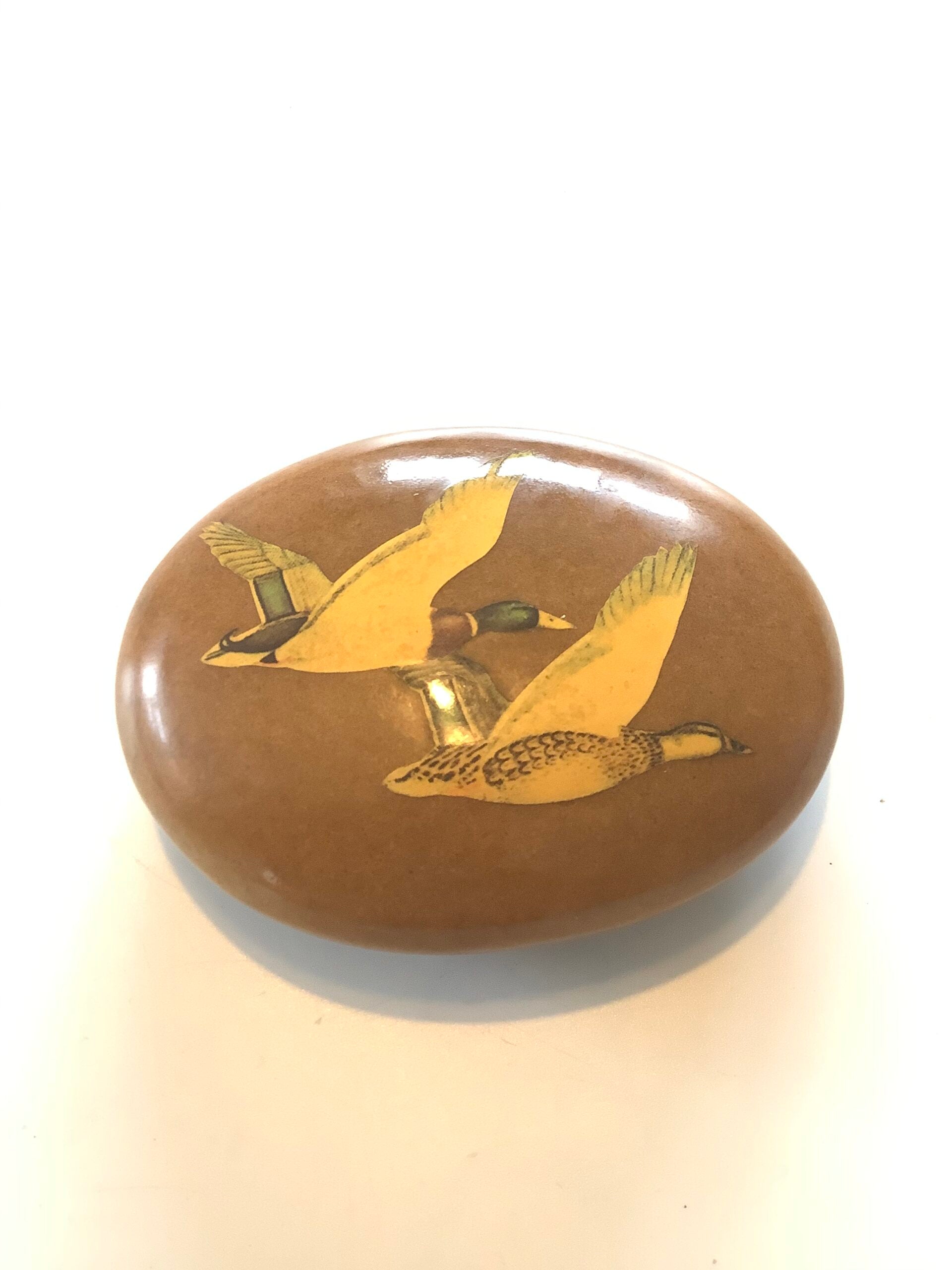 Vintage James Purdey Sons Hand Crafted Paper Weight featuring a pair of Ducks