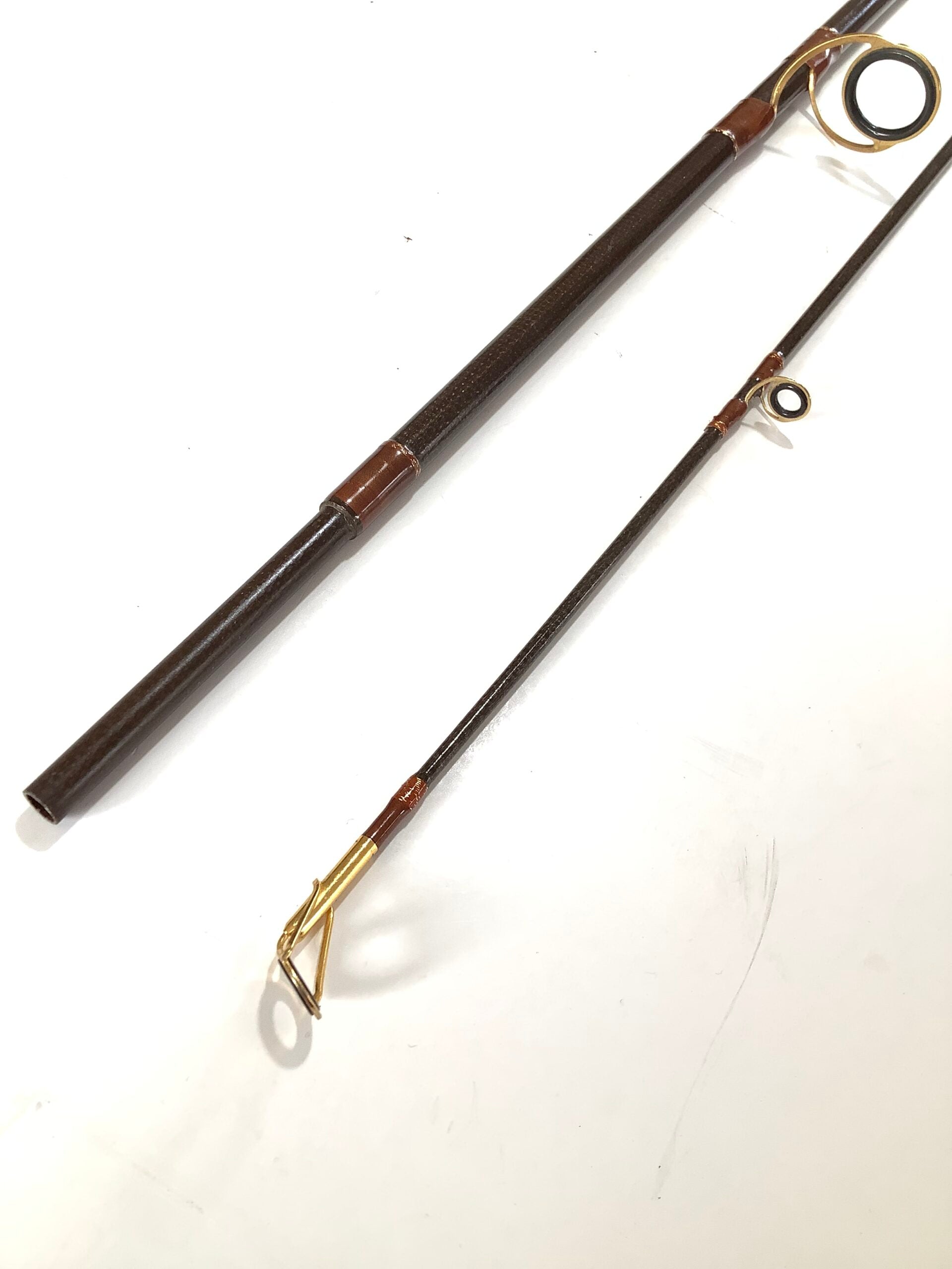 A Bespoke Special Built North Western Gold Plated Ringed 8ft Stalking Rod