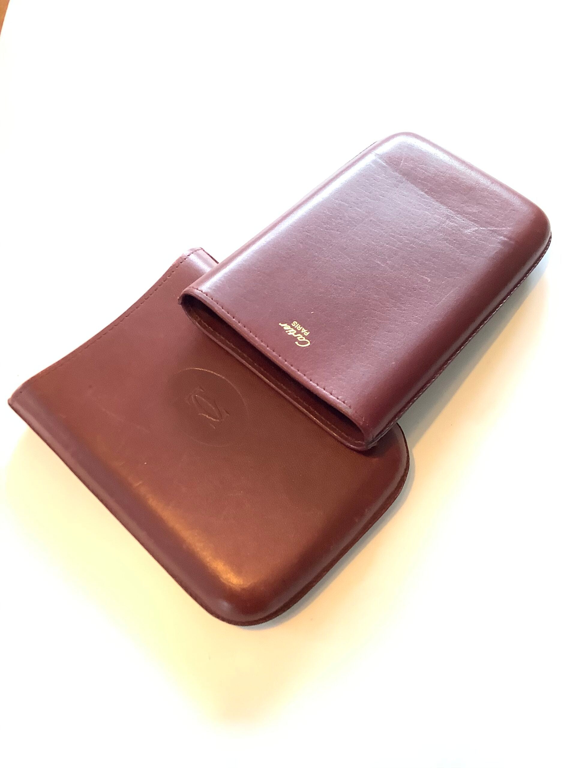 Vintage Cartier of Paris Leather 5 x Cigar Holder