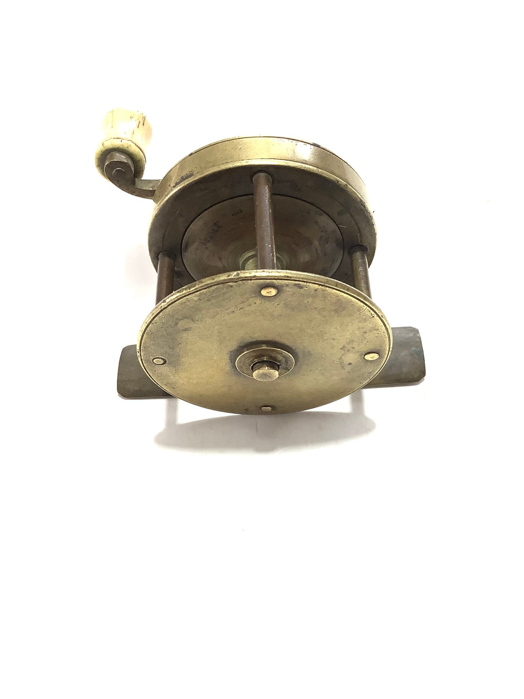 ANTIQUE LONDON ( Ustonson style) BRASS MULTIPLIER WINCH