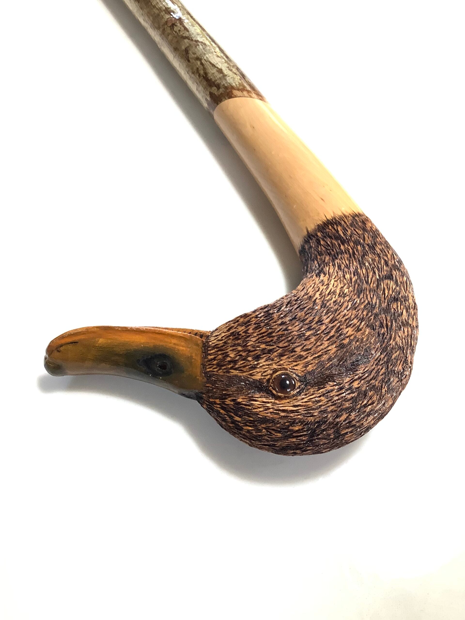 IAN TAYLOR HAND CRAFTED MALLARD WALKING STICK Maker to The Royals Celebrates