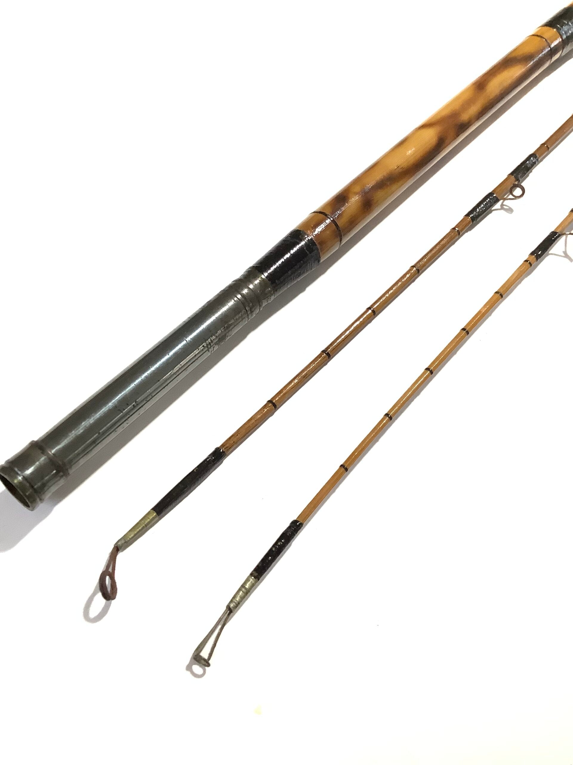 Rare HOMERS OF LONDON cane Float Rod with TWO TIPS.
