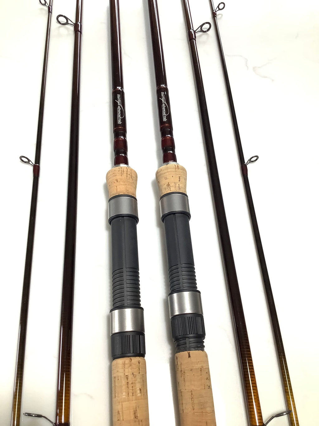 Rare Pair of HARRISON ADVANCED 3 x pce 12ft 1.25TC Barbel Rods