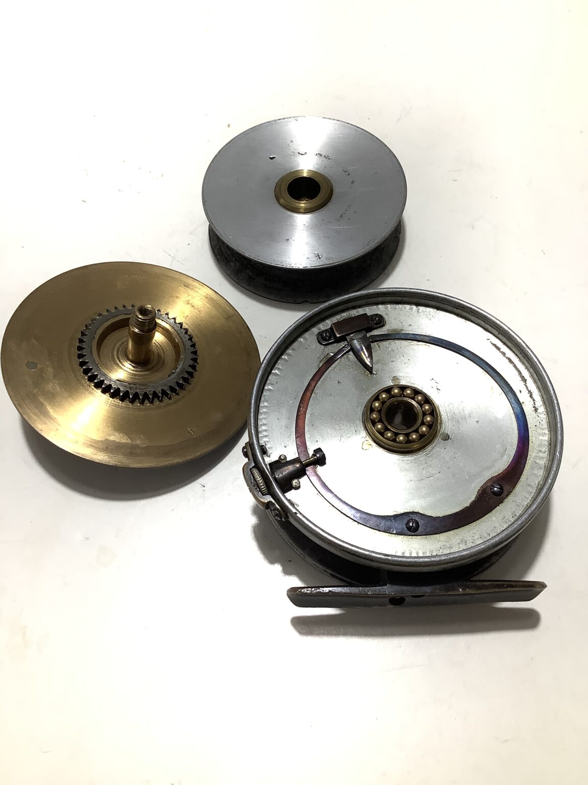 Very Rare Antique HARDY BROS Brass Faced Perfect Narrow Drum Fly Reel