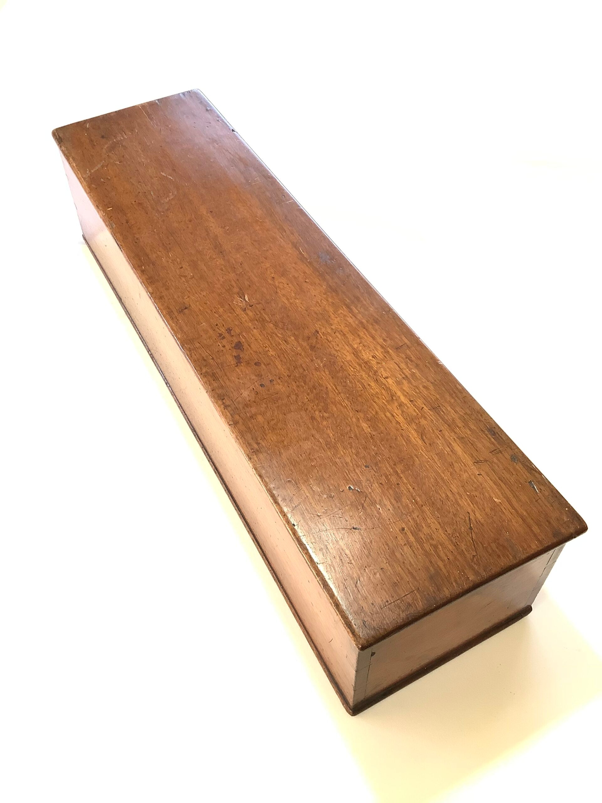 Antique Solid Mahogany Fishing reel Collectors Presentation Cabinet
