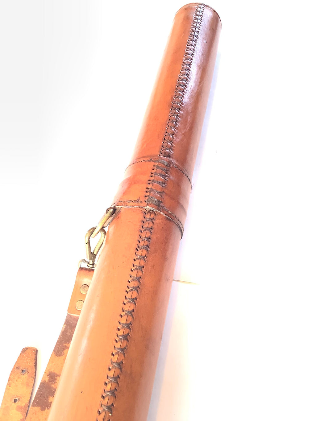 A BRETT PARSONS High Quality Hand Made full length Bridal Leather Rod Carrier