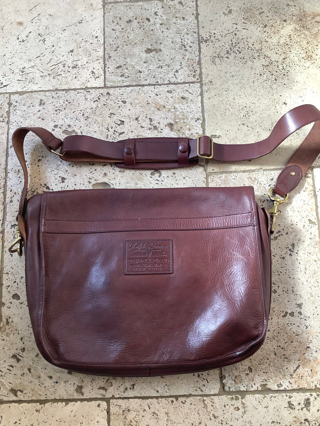 Rare Ralph Lauren “Heritage Fisherman’s” Bag Full leather New with Tags