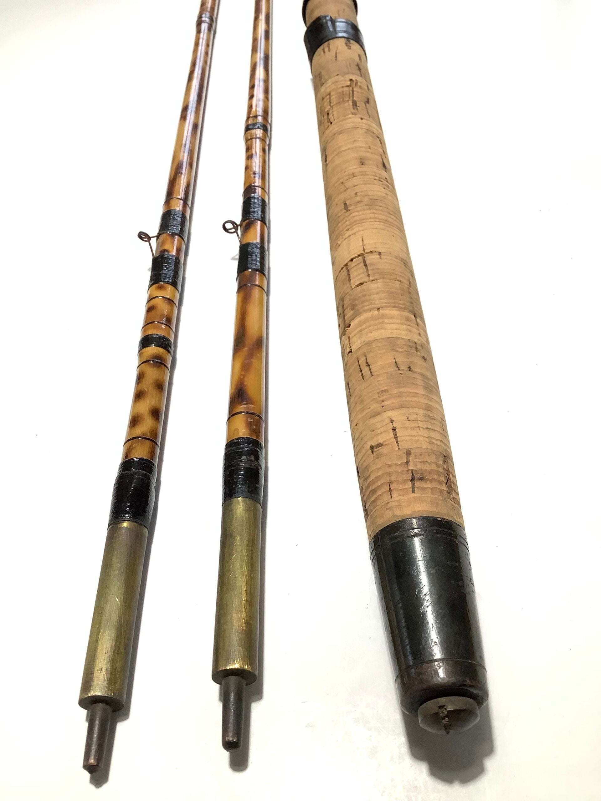 Rare HOMERS OF LONDON cane Float Rod with TWO TIPS.