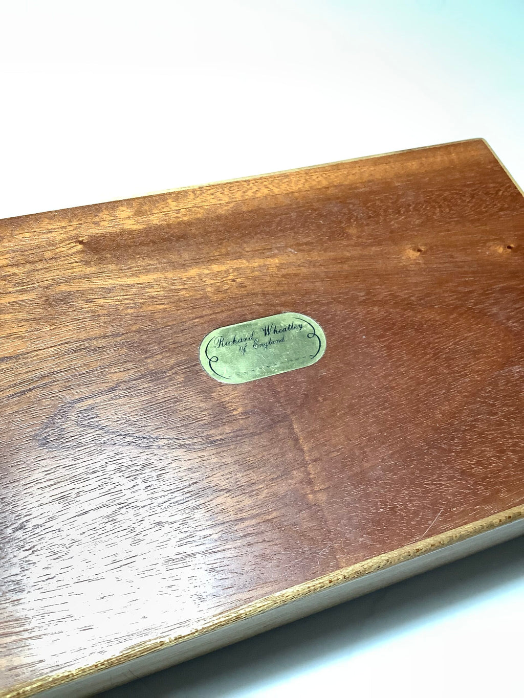 Large Richard Wheatley Hardwood Double lidded Fly case with a selection Donegal Flys
