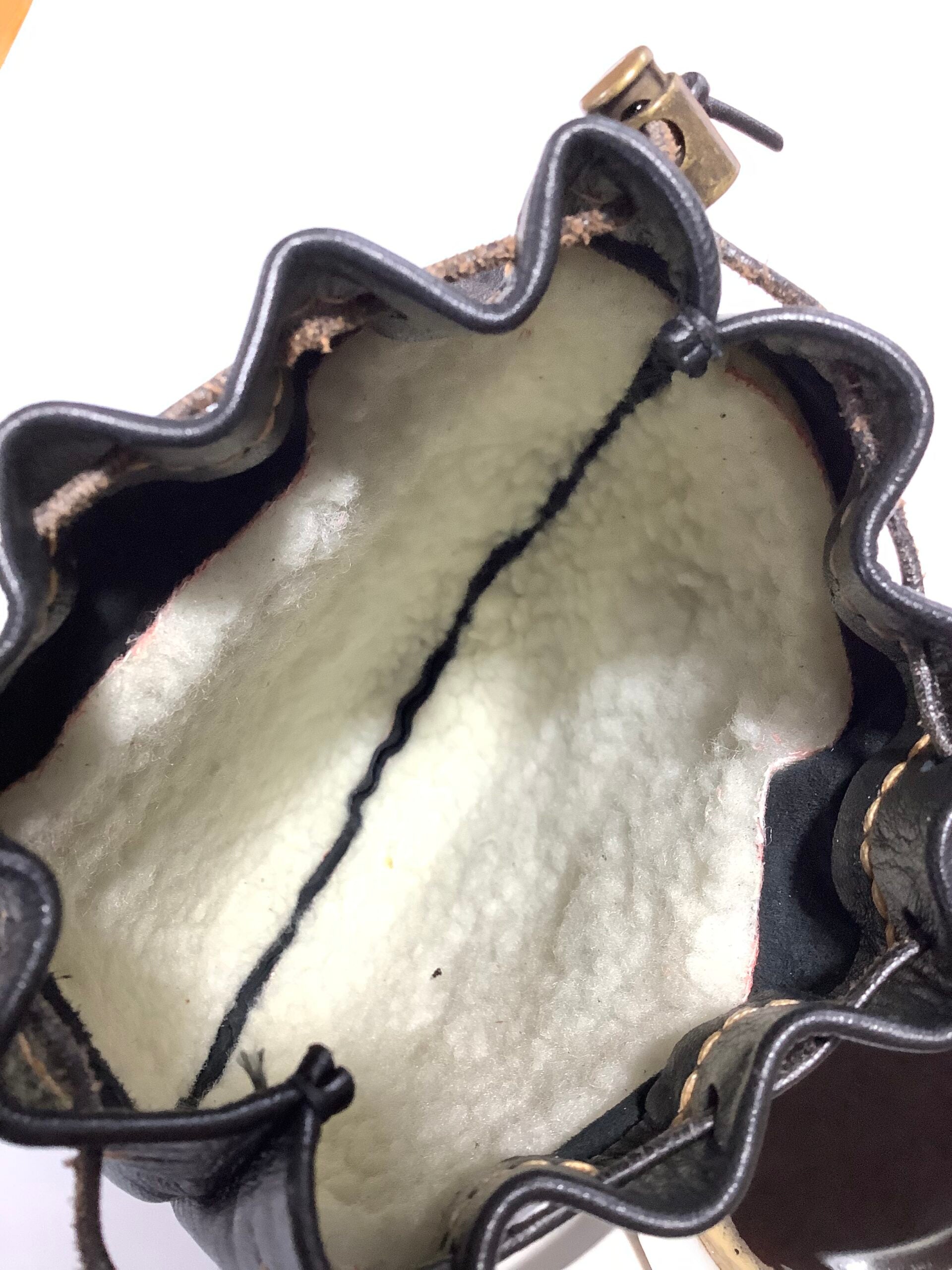 Leather Sheep Skin Lined Reel Bag By Andy Batchelor