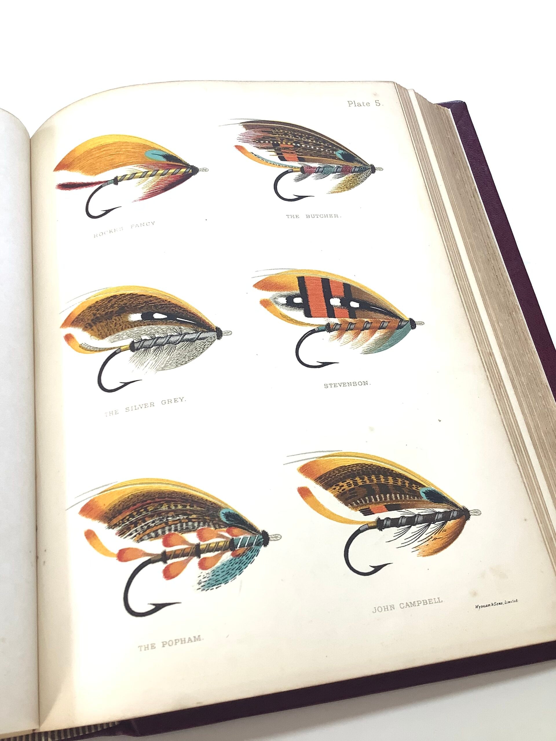 Full Leather Bound Antique THE SALMON FLY By KELSON 1895