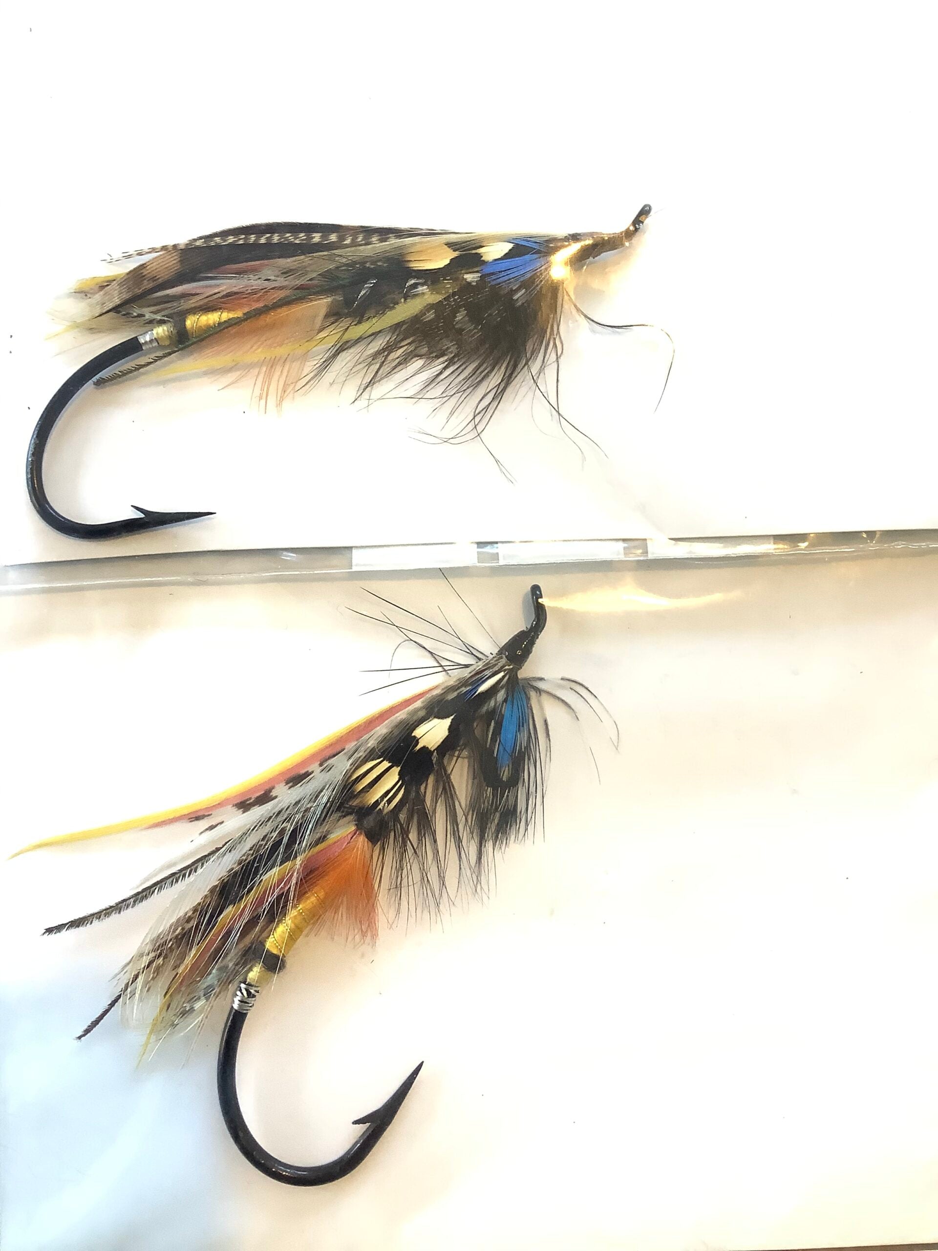 A Collection of 17 dressed salmon flies, largest sizes 9/0 and 8/0 tied by Frank Binnie
