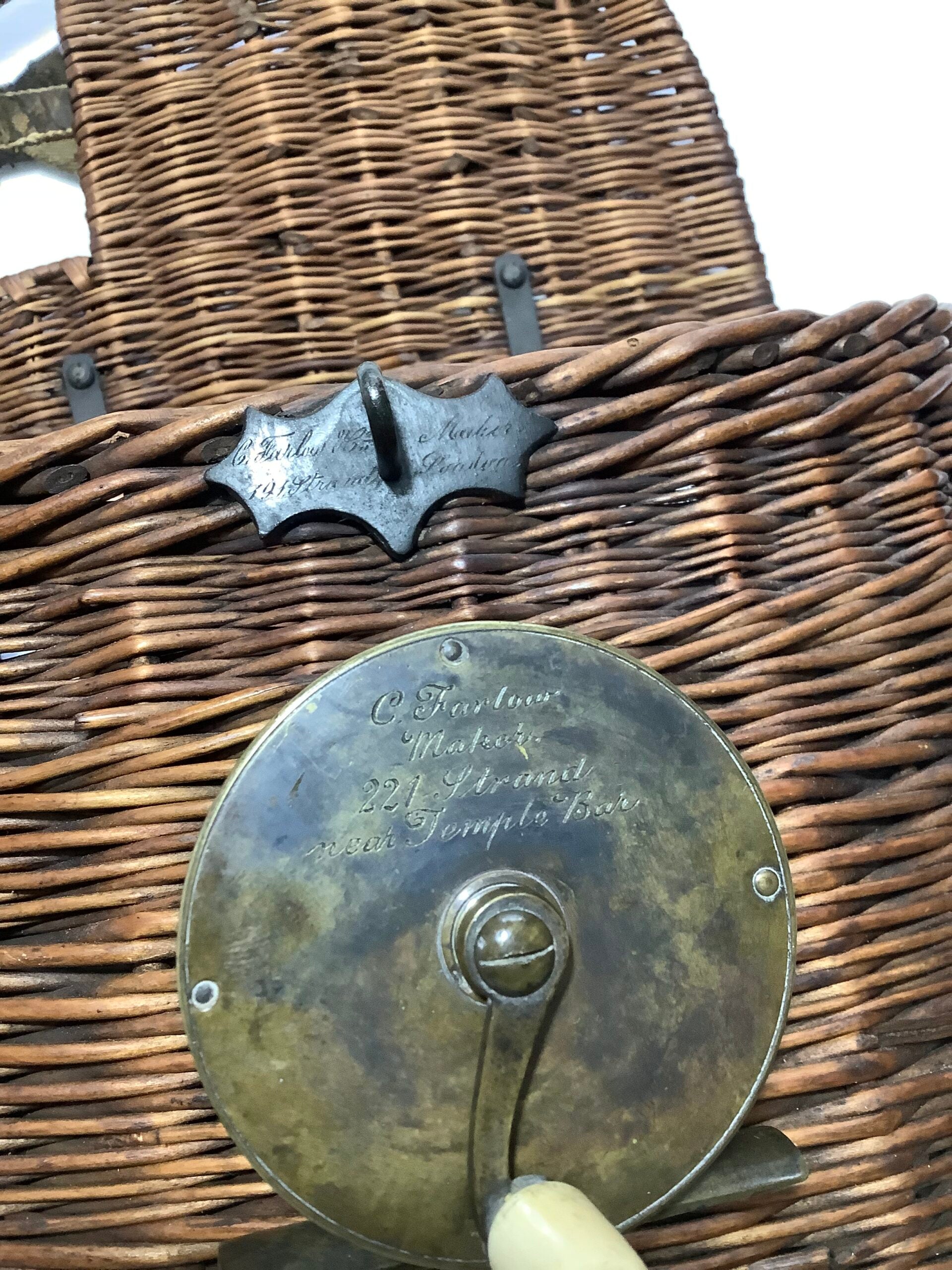 Antique FARLOWS OF PALL MALL LONDON Fishing Creel