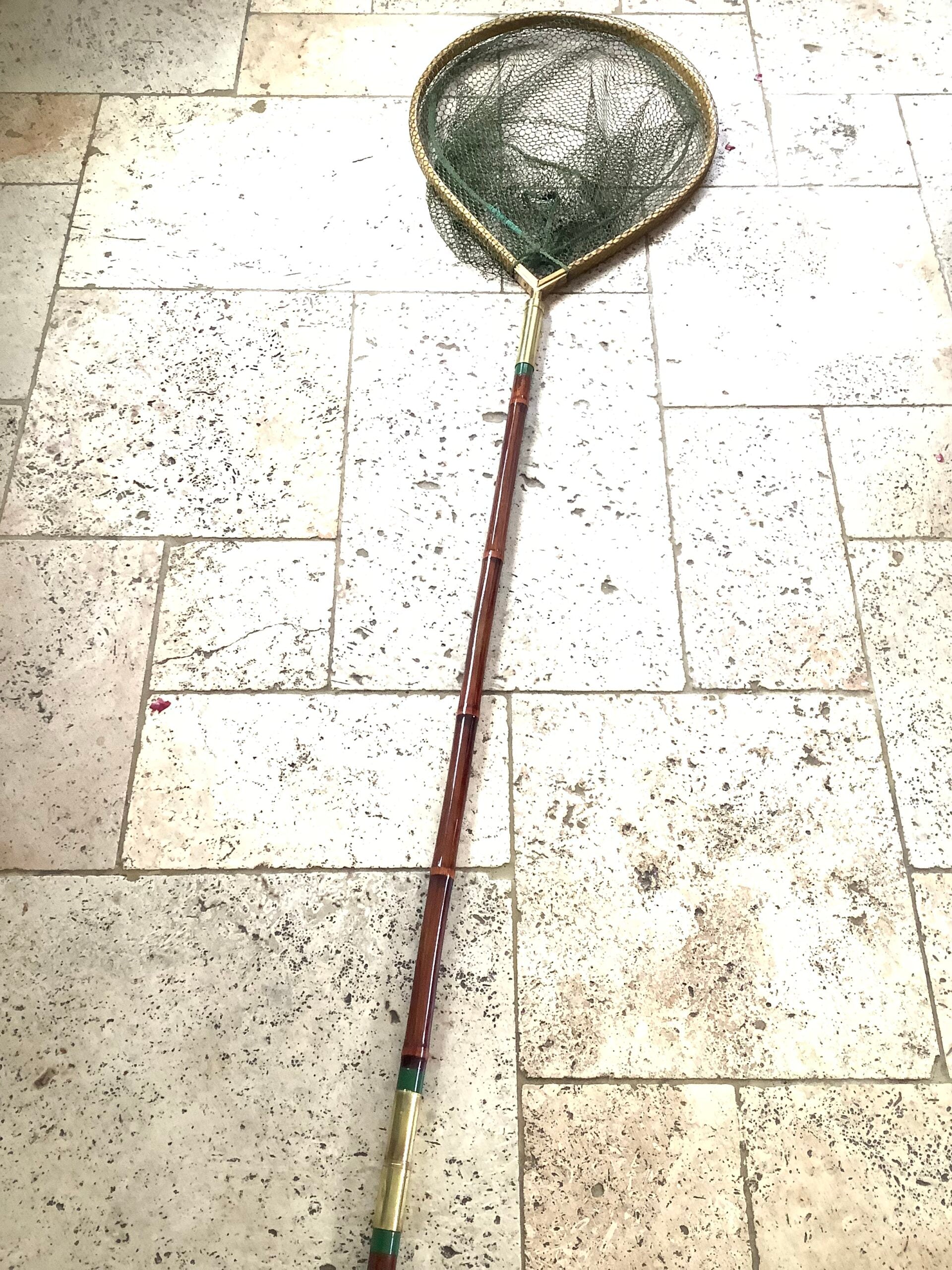Vintage Two piece 7ft Whole cane Landing Net Pole
