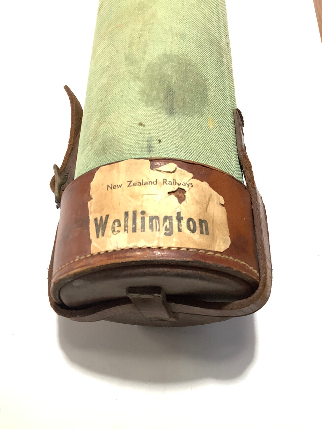Antique Canvas Leather Capped Rod Carrier