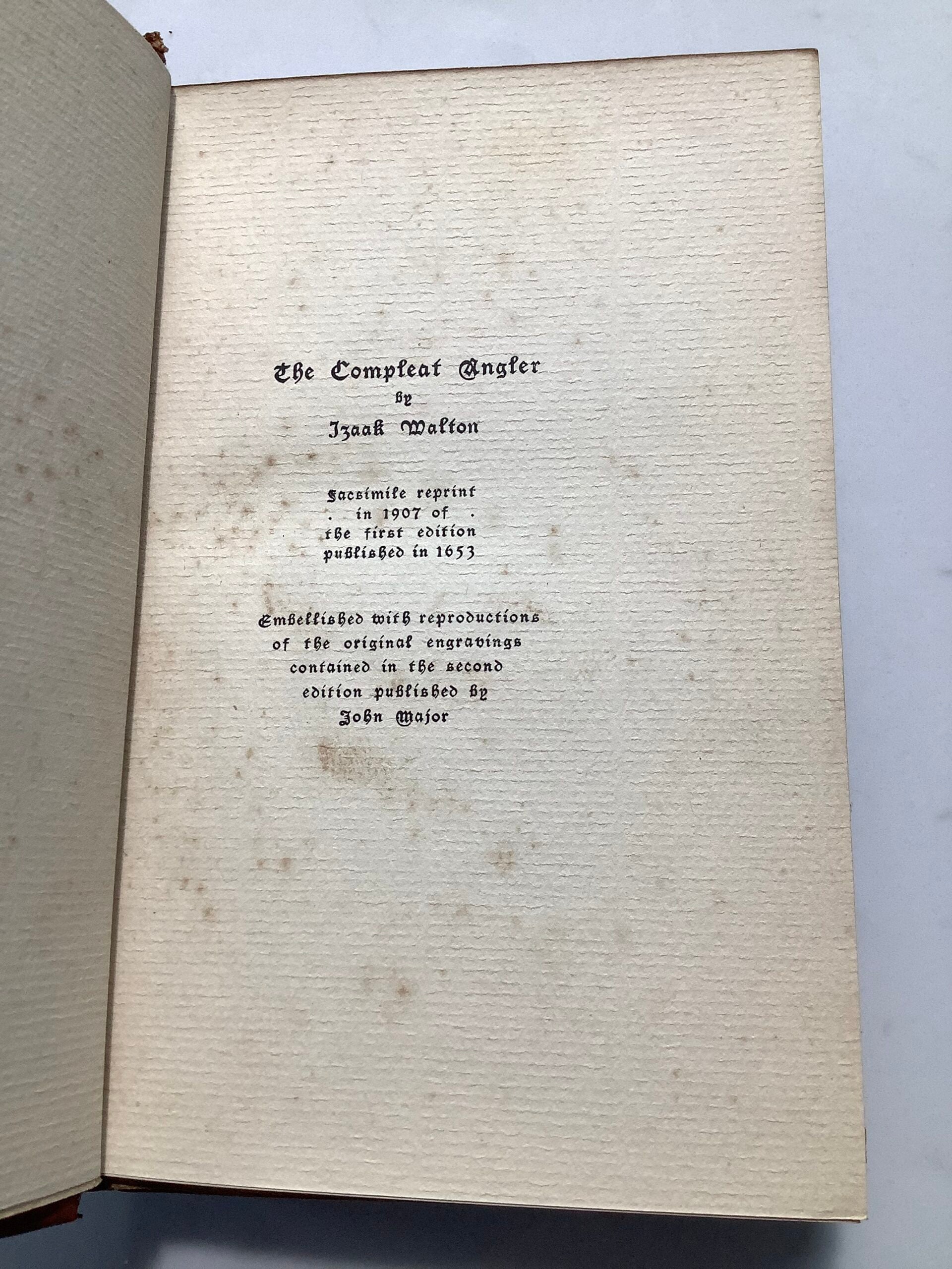 The Compleat Angler By Izaak Walton 1907 Leatherbound