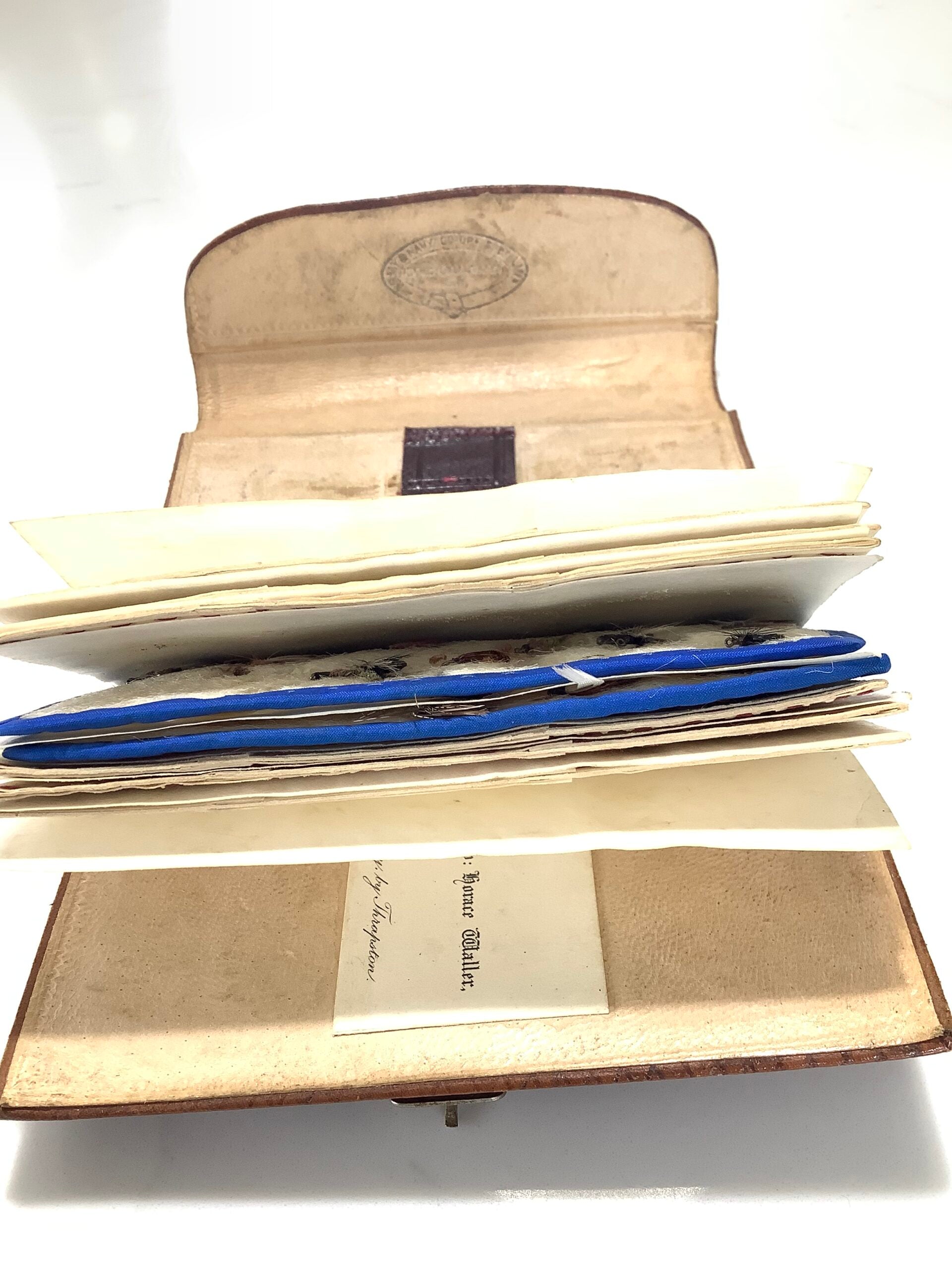 Superb condition Antique A&amp;N Trout Fishers Fly Wallet