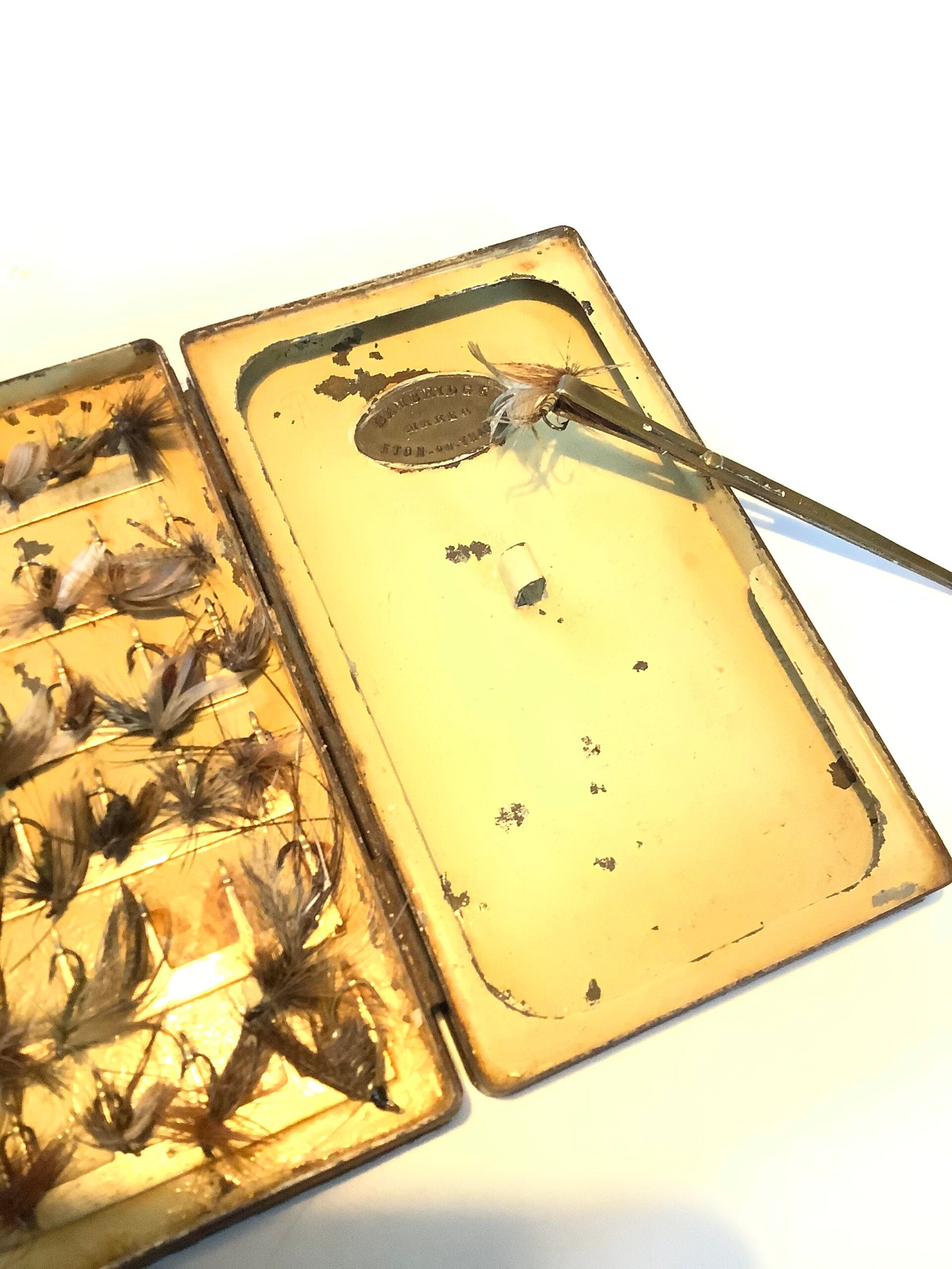 Very Rare Antique “ Bambridge” of Eton on Thames Dry fly pocket box
