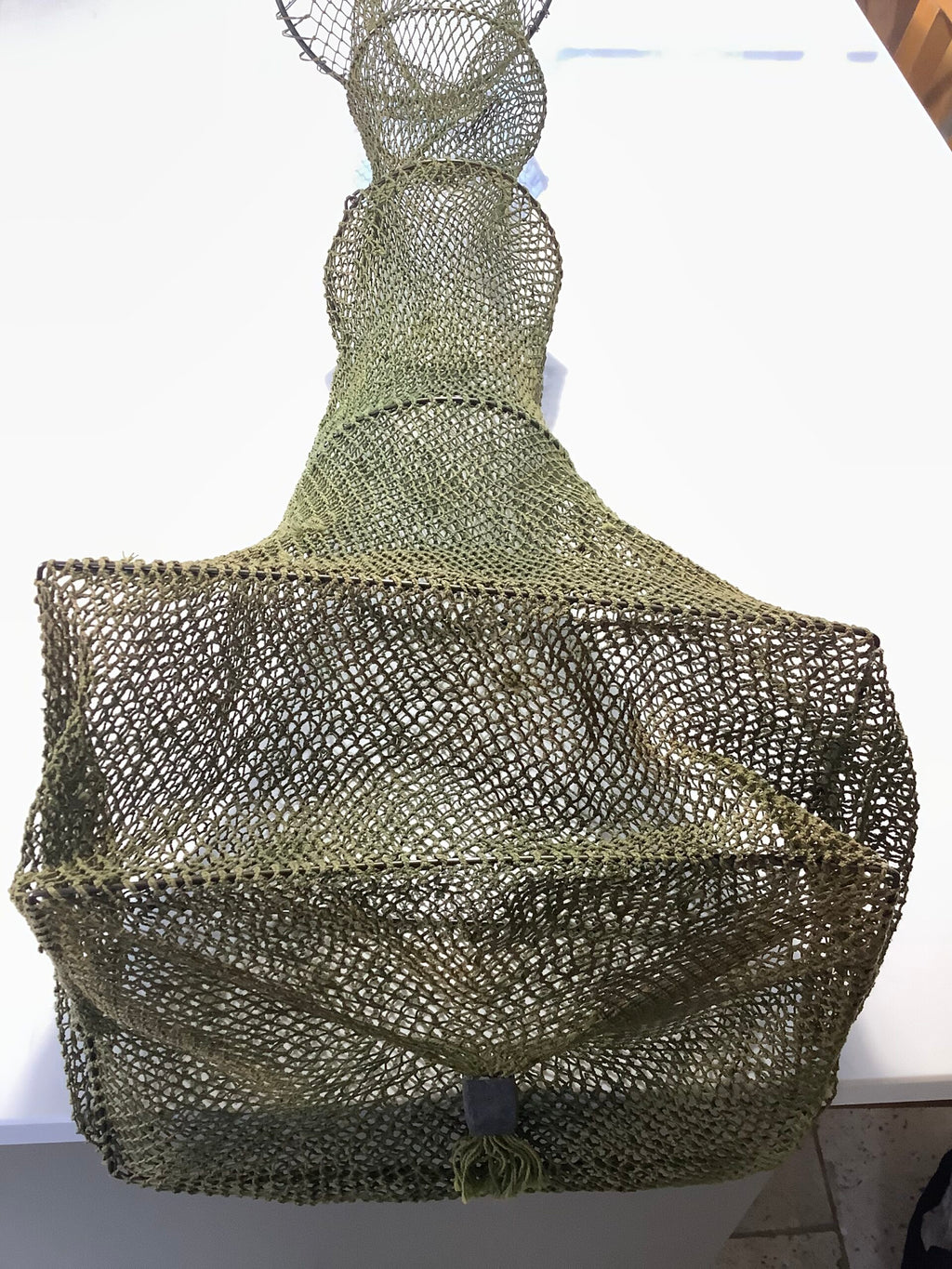 Rare Antique Thames Roach Pole Fisherman’s Bank Stick keep net.