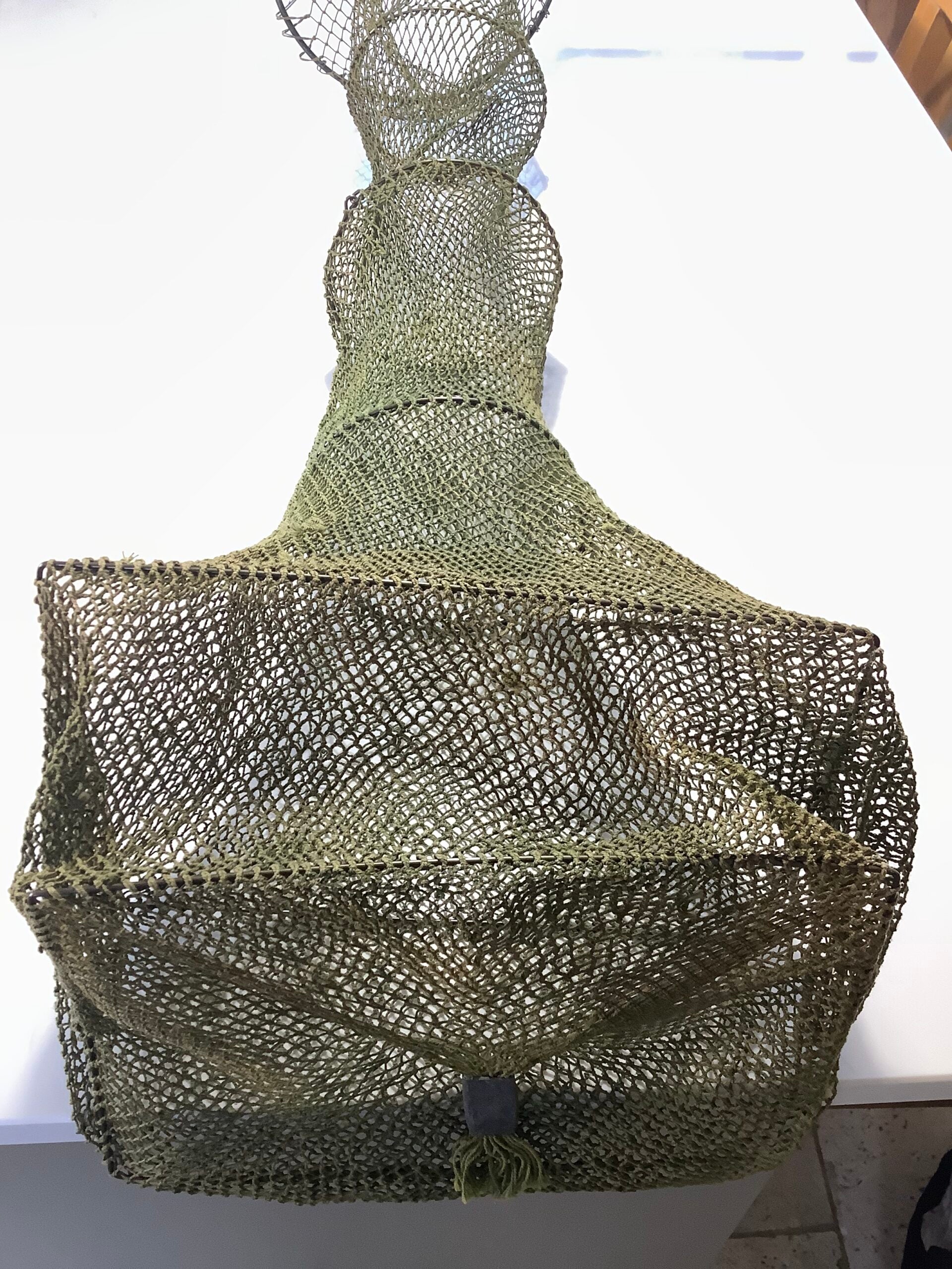 Rare Antique Thames Roach Pole Fisherman’s Bank Stick keep net.