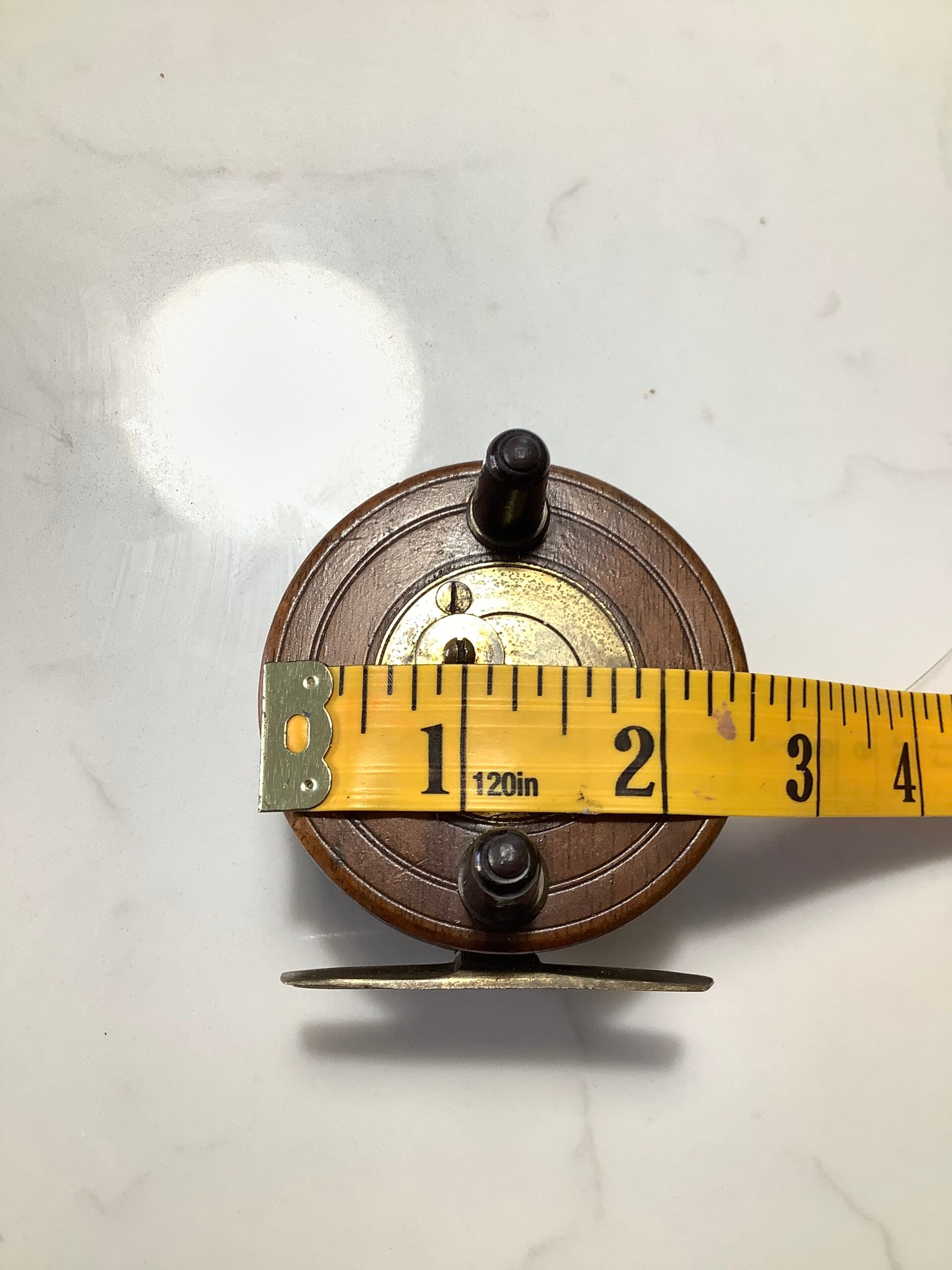 Antique Rare smallest size 2 1/2” Slater latch Nottingham Reel