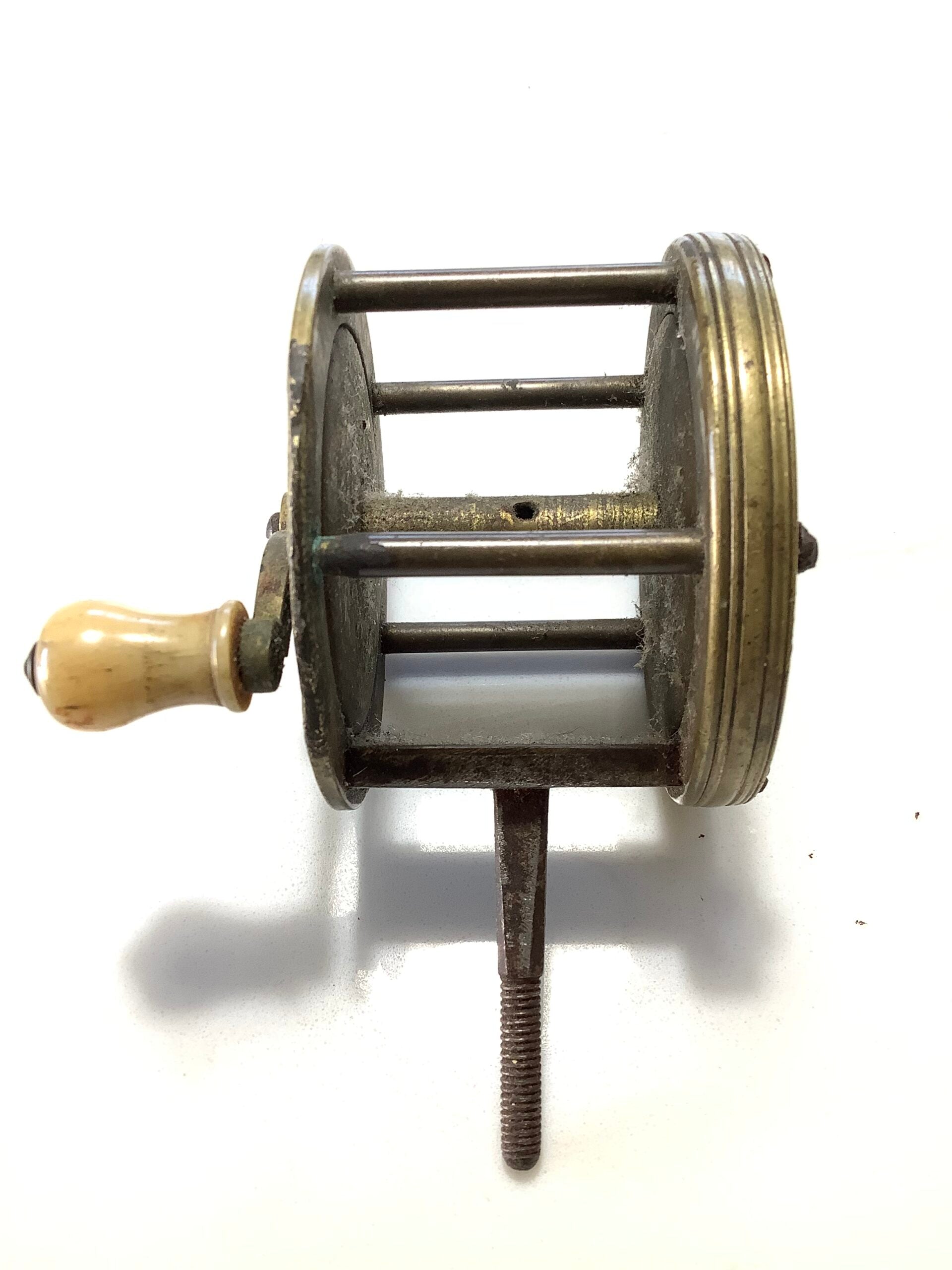 Antique very Early Brass SPIKE Winch Reel