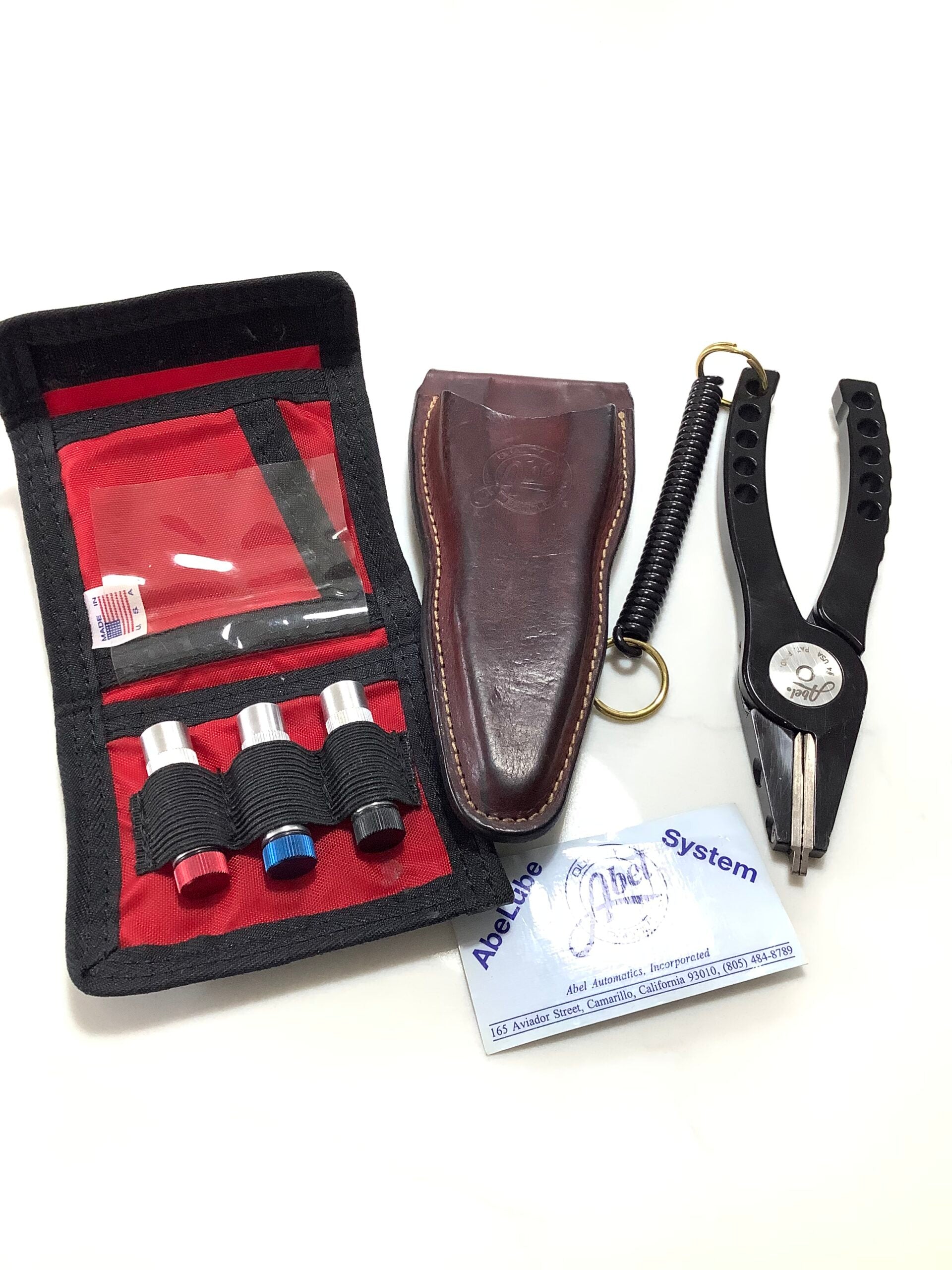 ABEL #4 Fisherman’s Pliers with Case Lanyard Coil Oiler Set