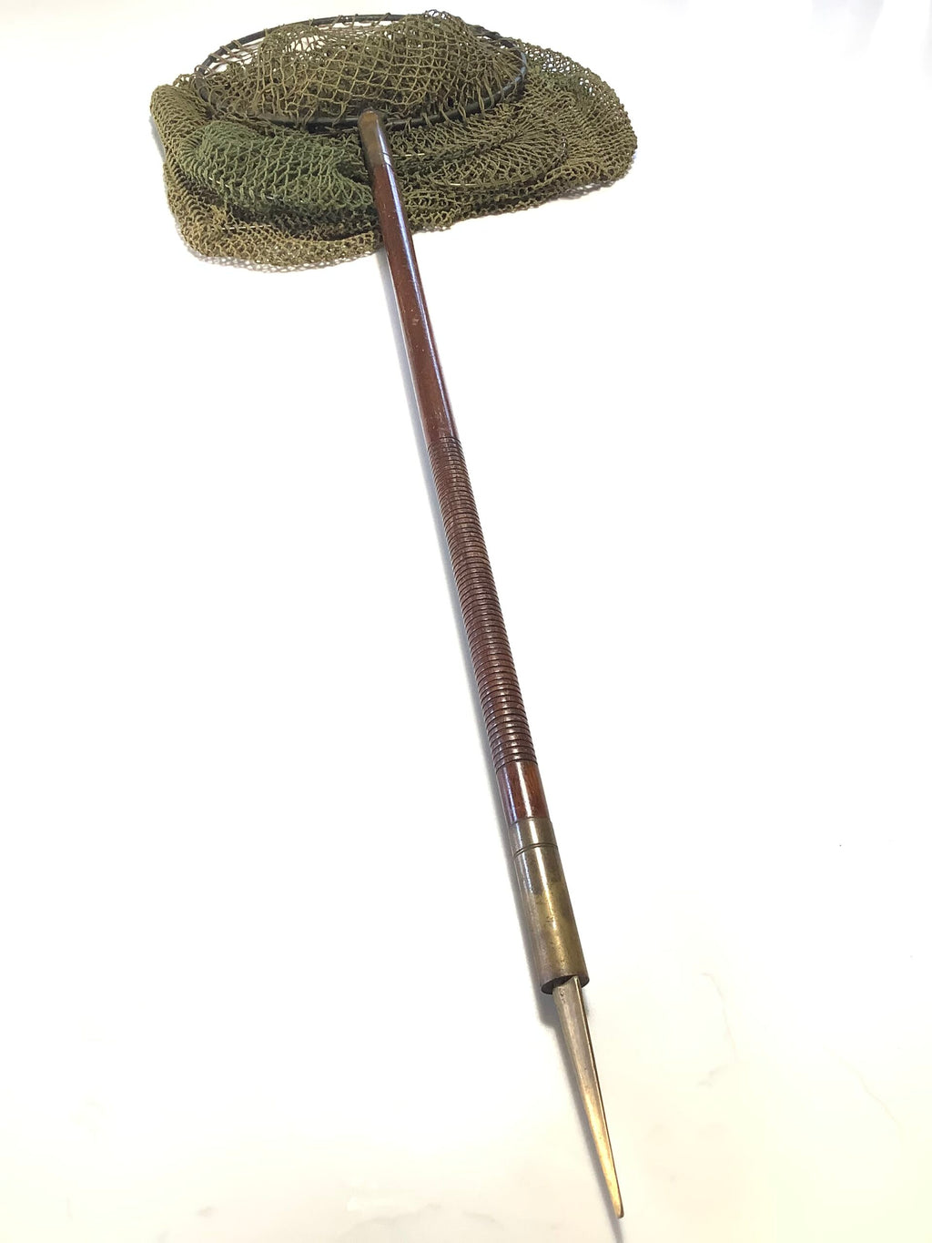 Rare Antique Thames Roach Pole Fisherman’s Bank Stick keep net.