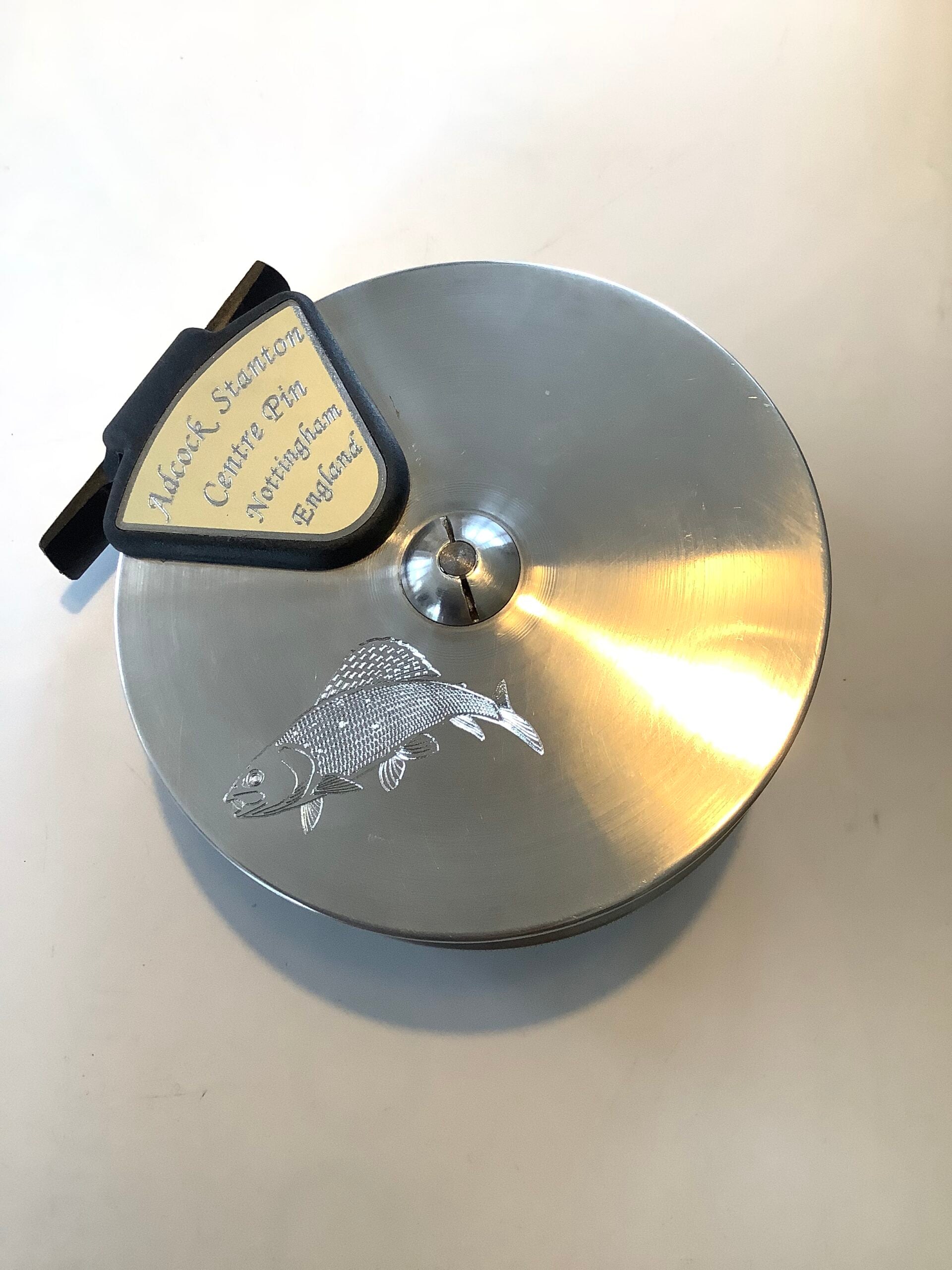 New Adcock Stanton 4 1/2” Centrepin with beautifully engraved Grayling
