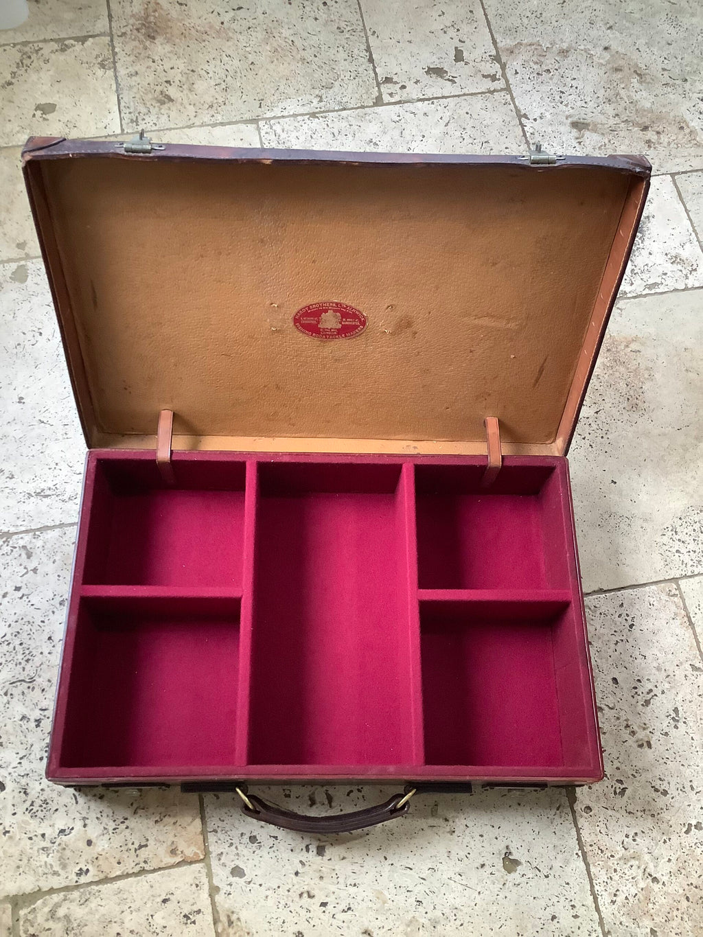 Very Rare Antique HARDY BROS “ LANDROW “ Leather Fishing Tackle Case