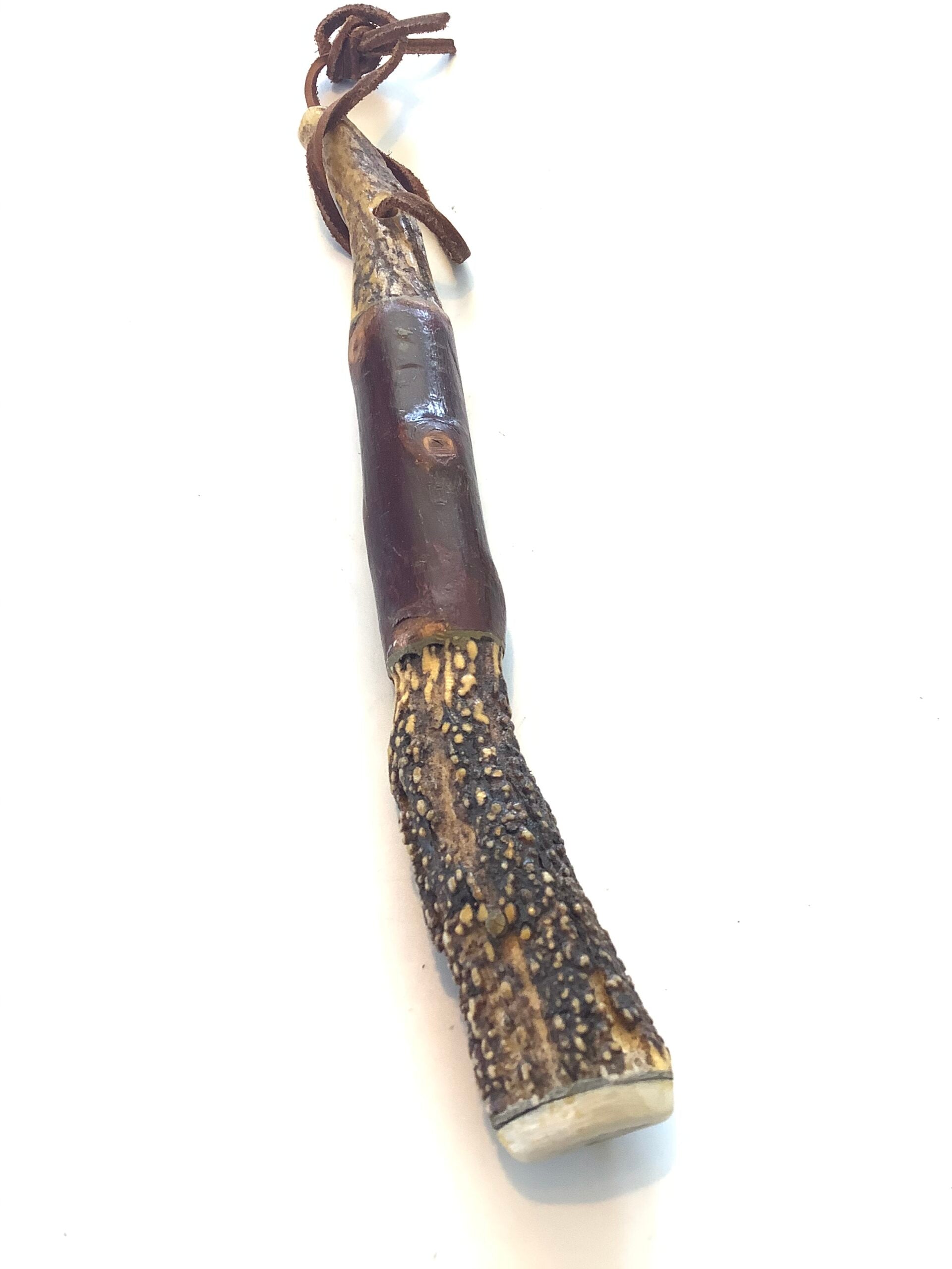 Vintage Rosewood Stag Antler Priest