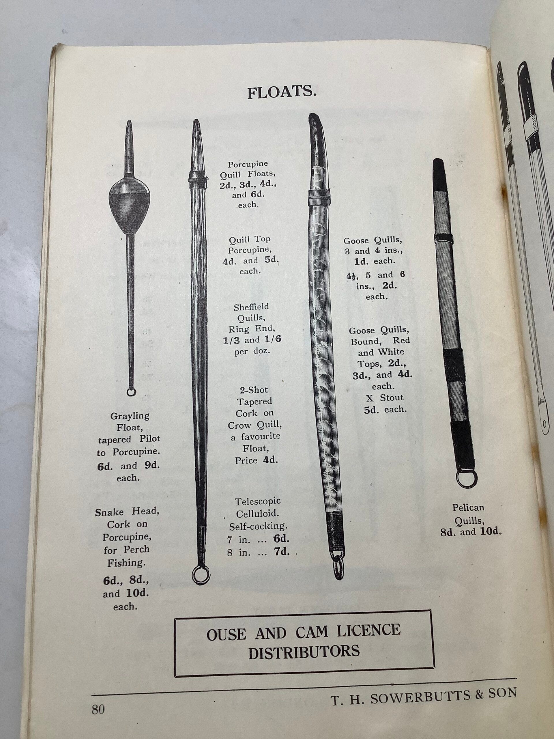 Antique T.H.SOWERBUTTS Fishing Tackle Catalogue/Guide