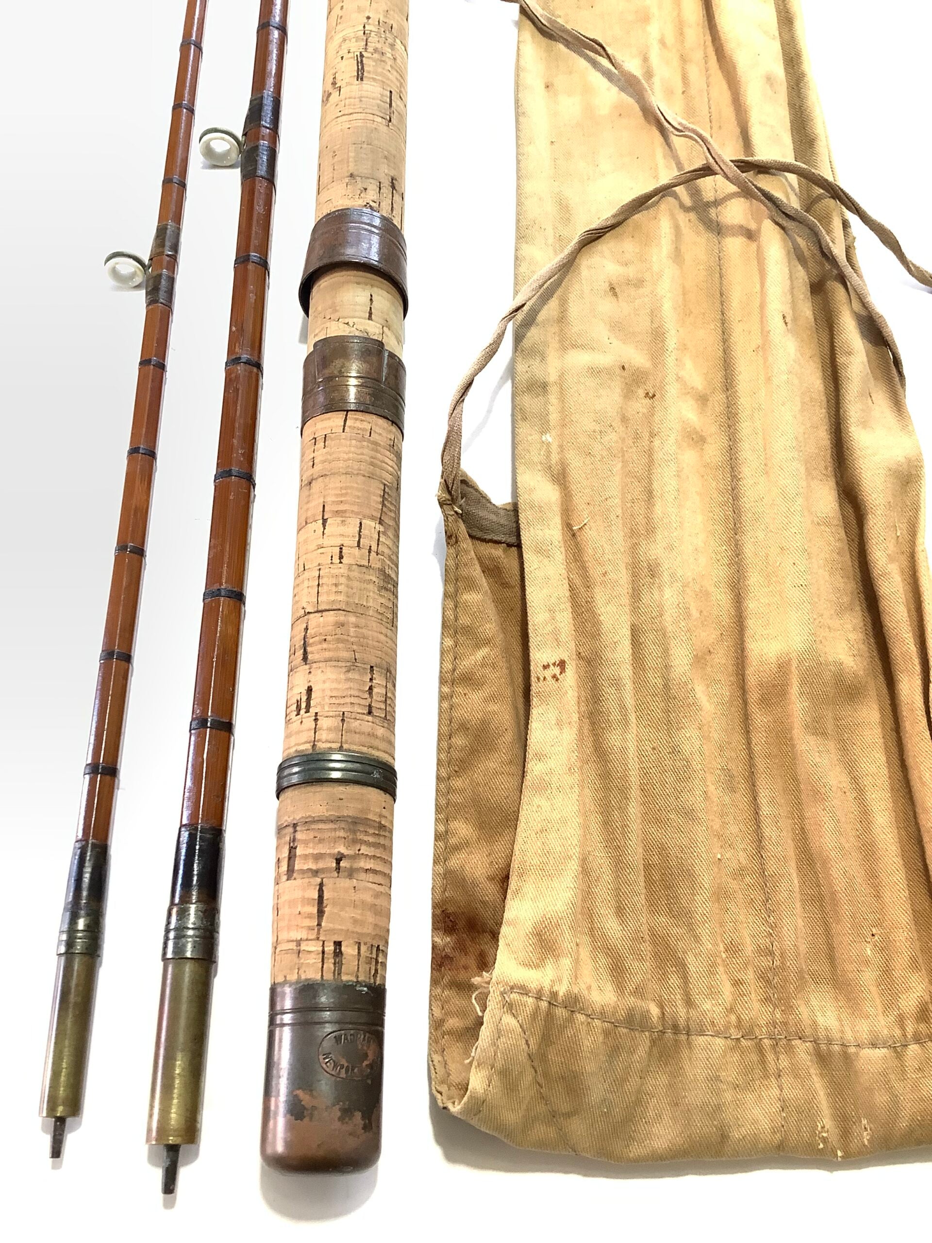 PERCY WADHAMS 9ft Built Cane Spinning Rod