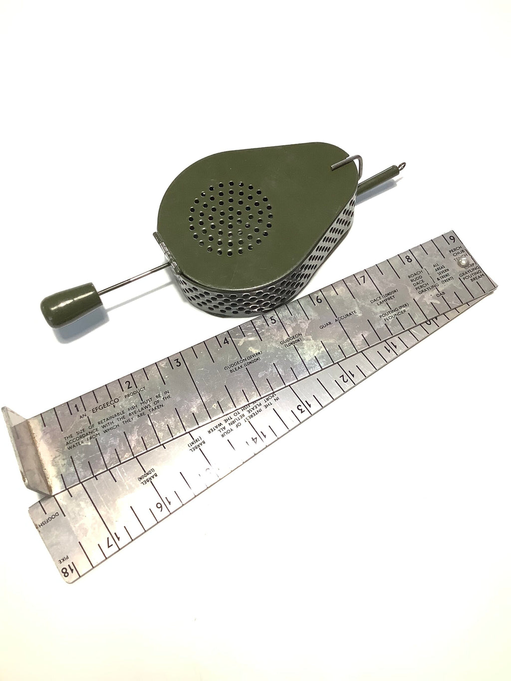 Vintage large size bait dropper Efgeeco folding measure