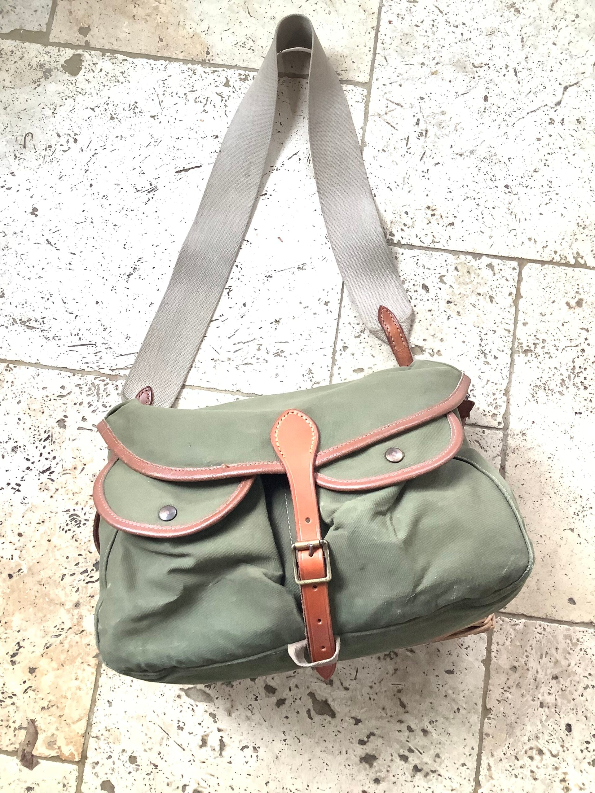 Vintage BRADY CONWAY Fisherman’s Creel/Hold-all in rare GREEN Canvas