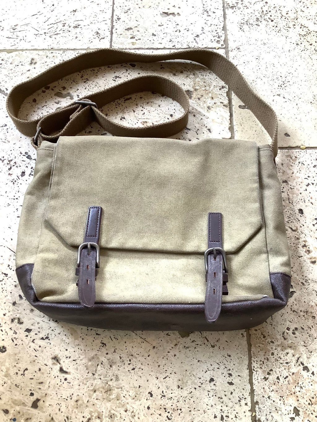 Good Quality Ally Capellino Canvas Leather Gents Shoulder Bag