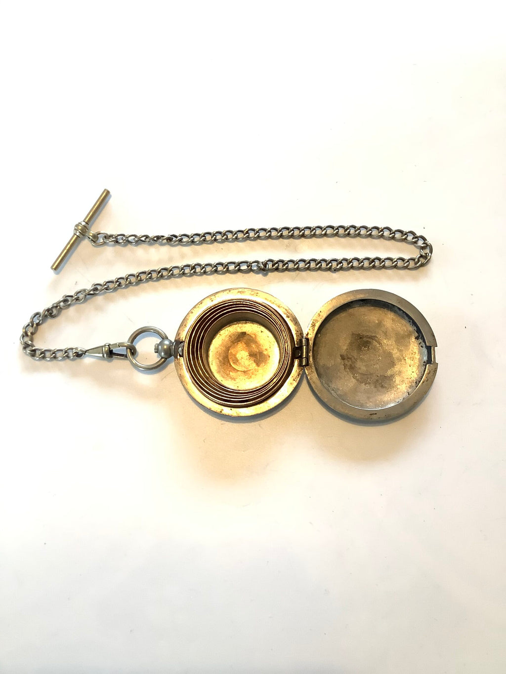 Antique Collapsible Dram cup with Pocket watch holder Chain