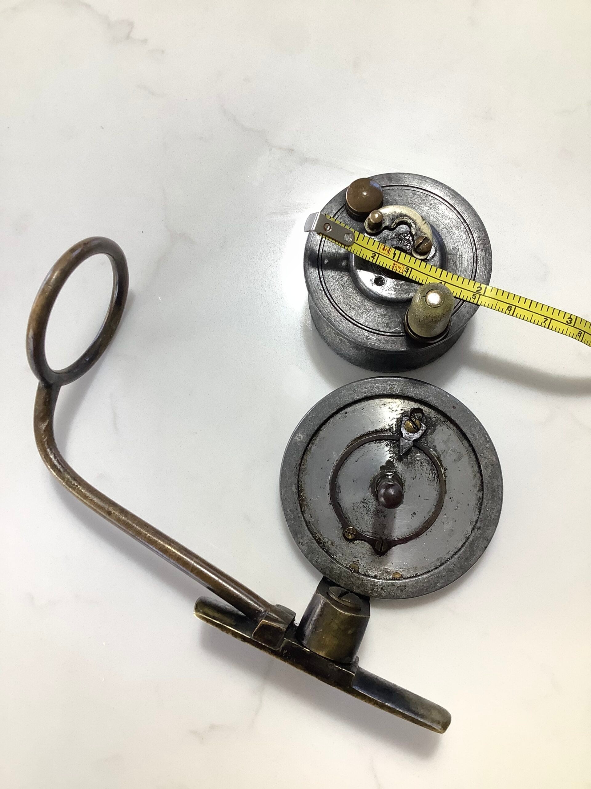 Rare 2 1/4” Smallest Antique Side Caster Reel